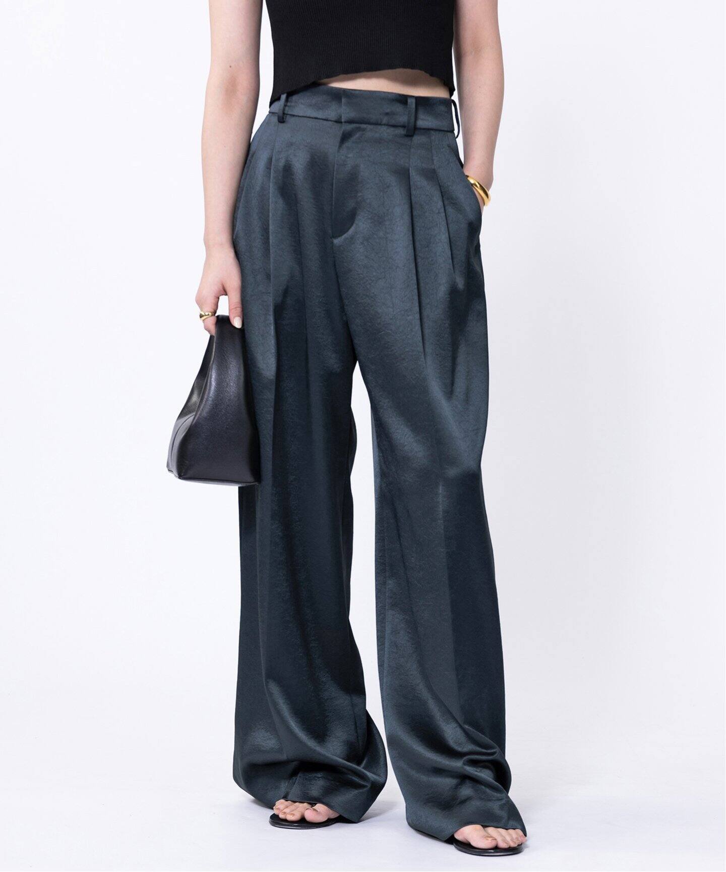 Minimal Satin パンツ（スラックス）｜Deuxieme Classe 