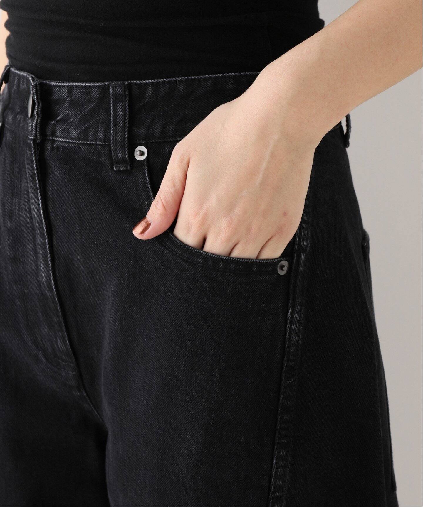 TIBI /ティビ】 BLACK DENIM SID JEAN PETITE（デニムパンツ・ジーンズ 