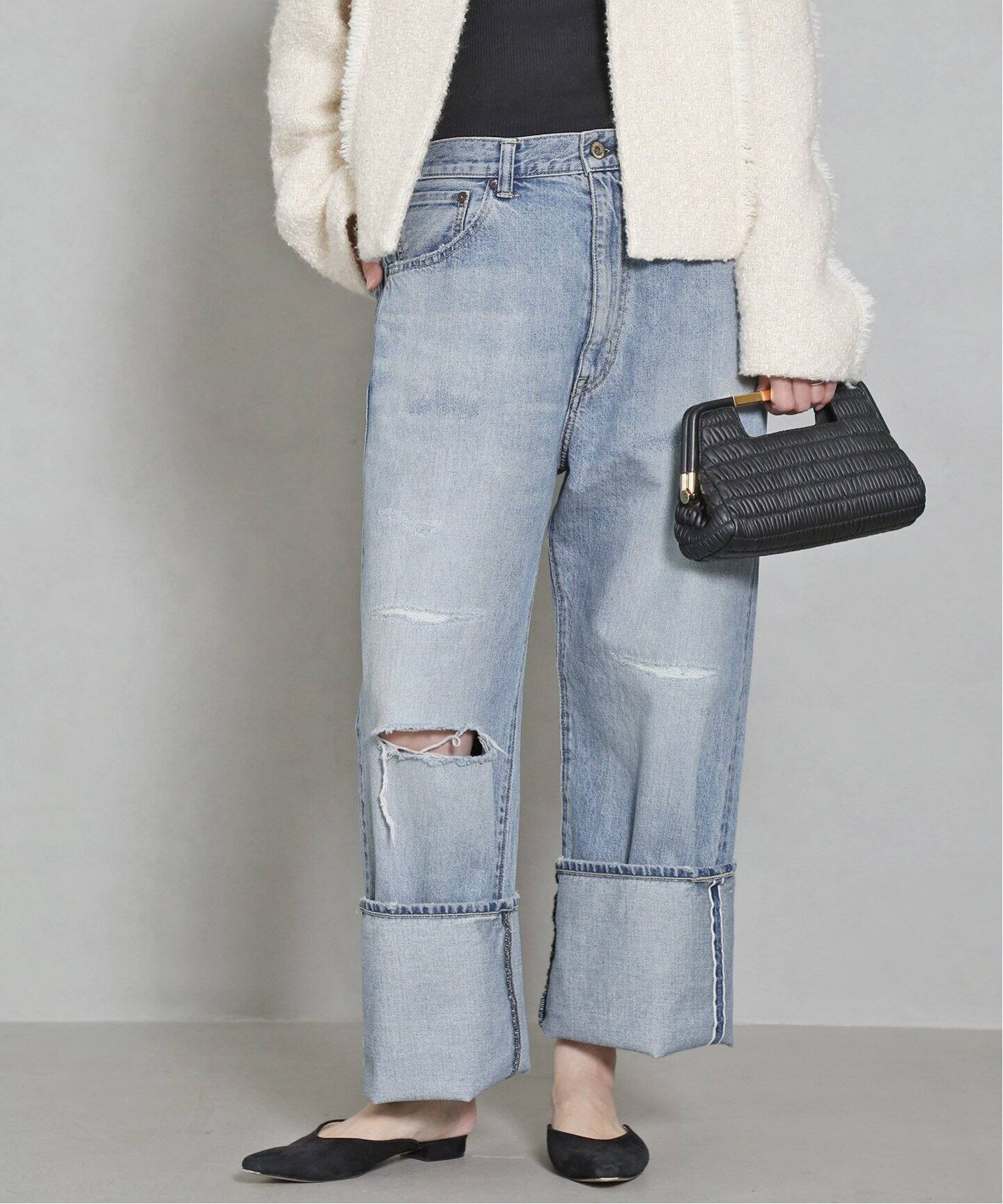 ATTICK BY JOHNBULL/アティック バイ ジョンブル】ワイドデニム  