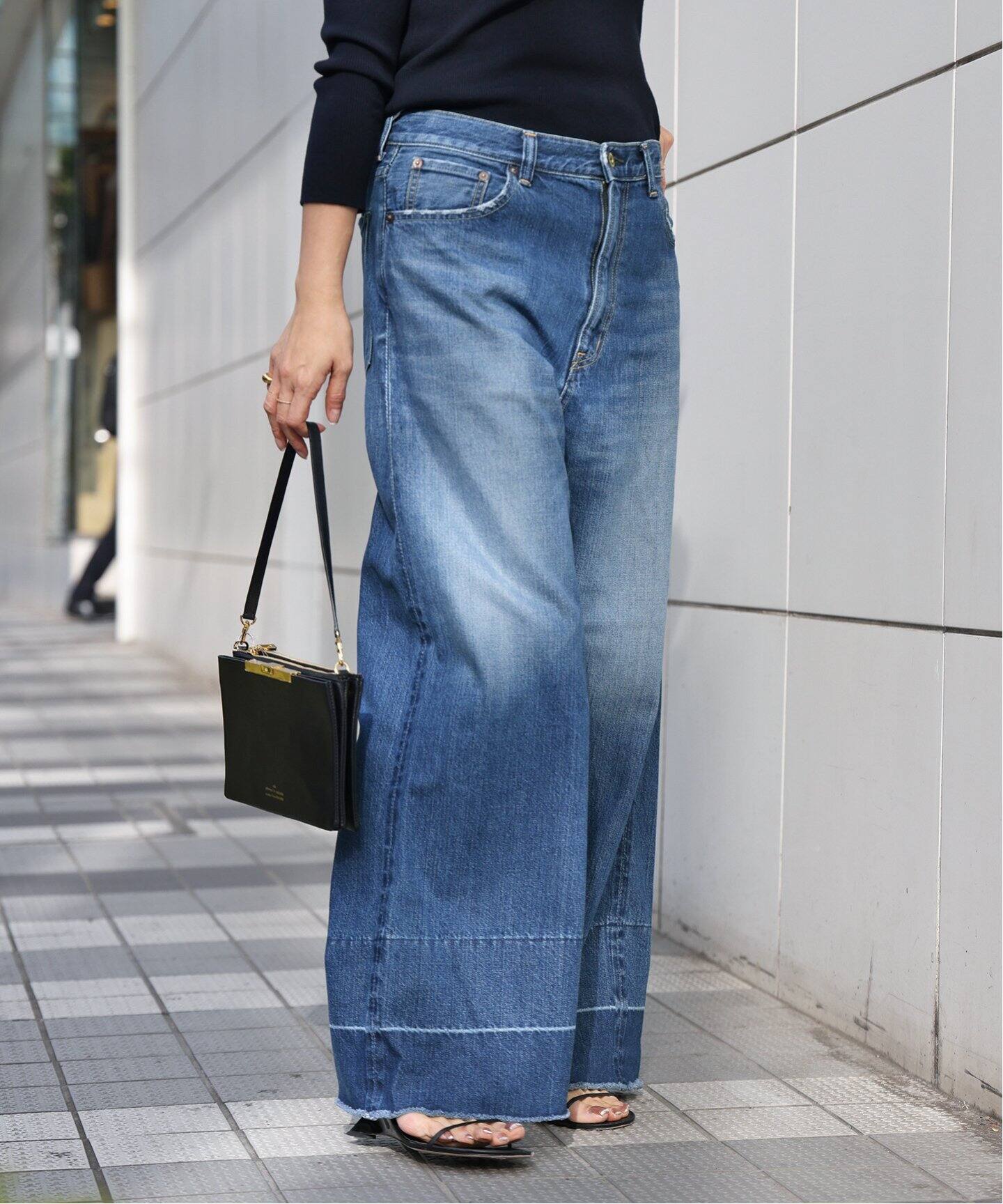 ATTICK BY JOHNBULL/アティック バイ ジョンブル】ワイドデニム  