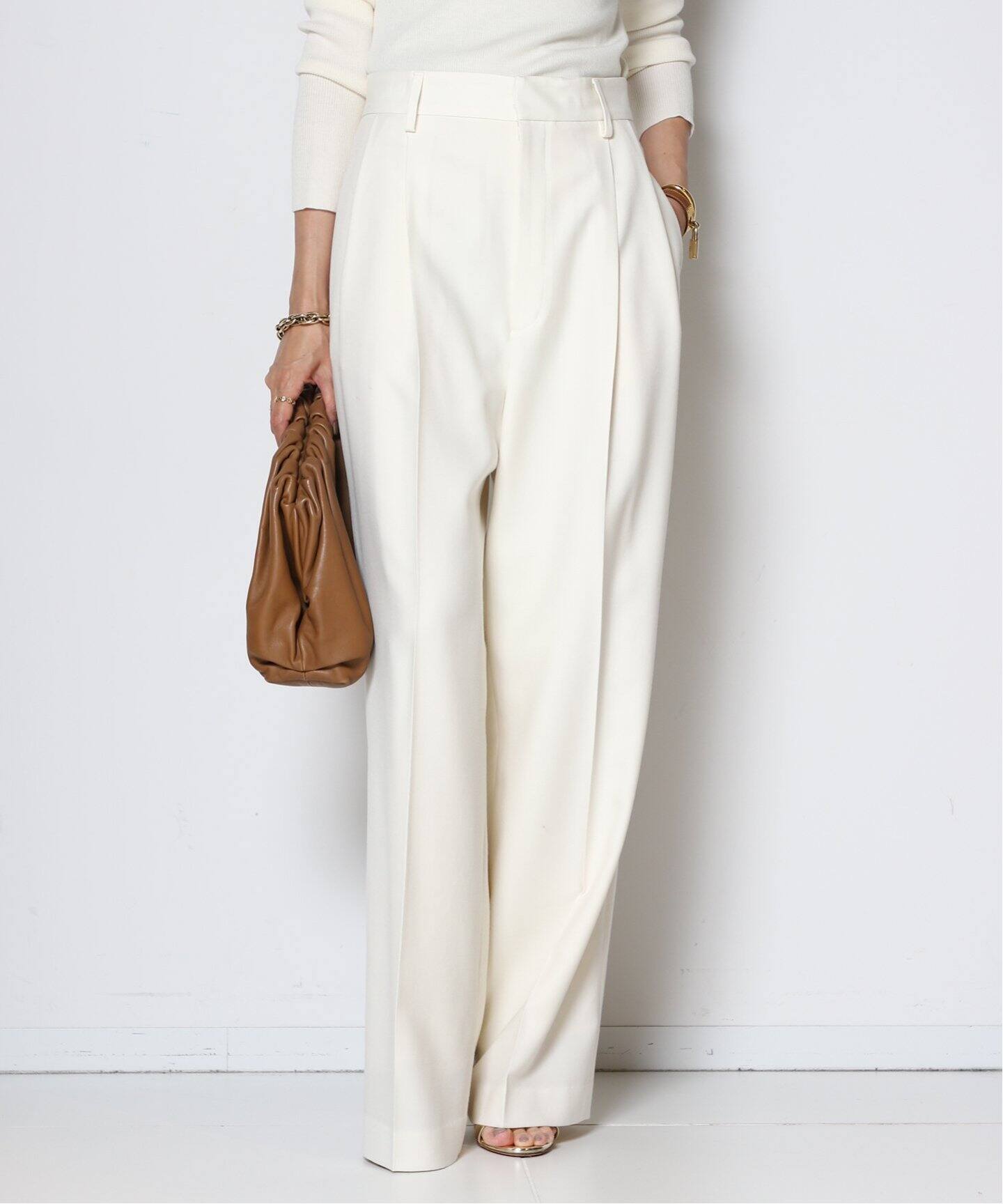 WOOL SERGEタックパンツ 3（スラックス）｜MUSE de Deuxieme Classe 