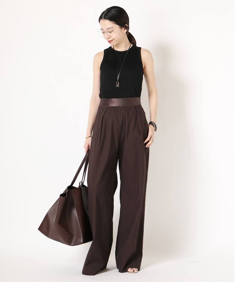 Stretch twill タックパンツ（スラックス）｜MUSE de Deuxieme Classe  