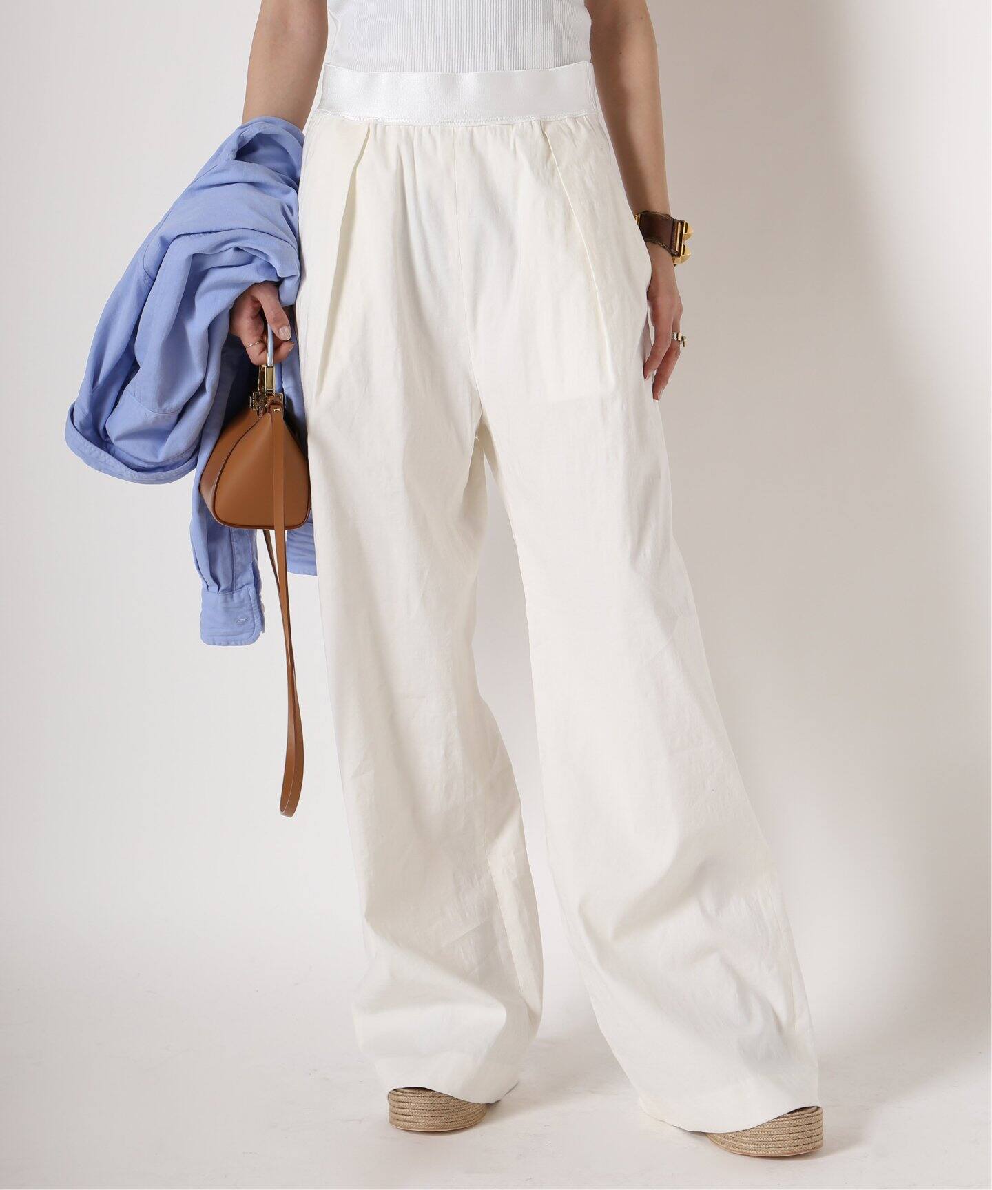 Stretch twill タックパンツ（スラックス）｜MUSE de Deuxieme Classe  