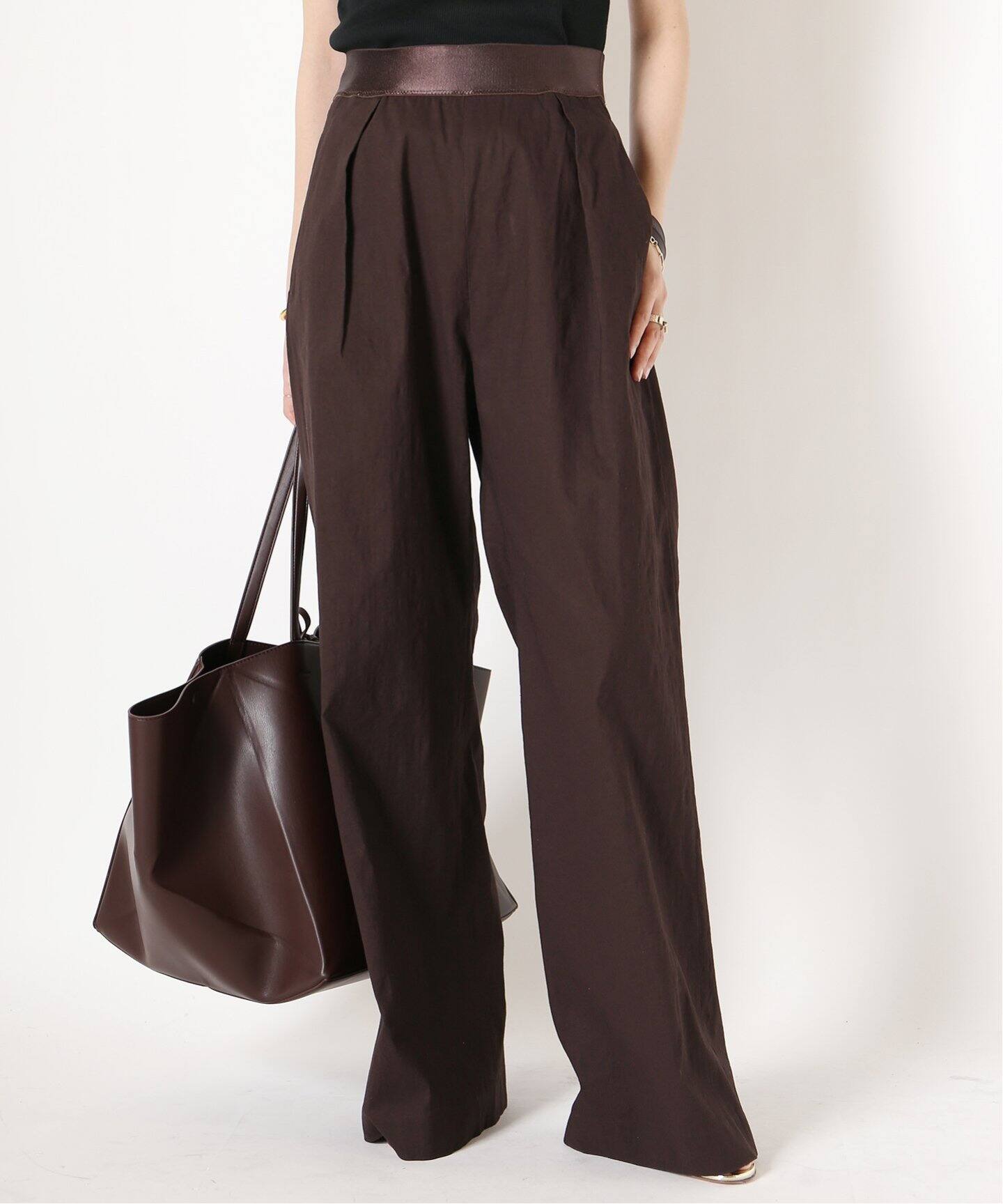 Stretch twill タックパンツ（スラックス）｜MUSE de Deuxieme Classe 