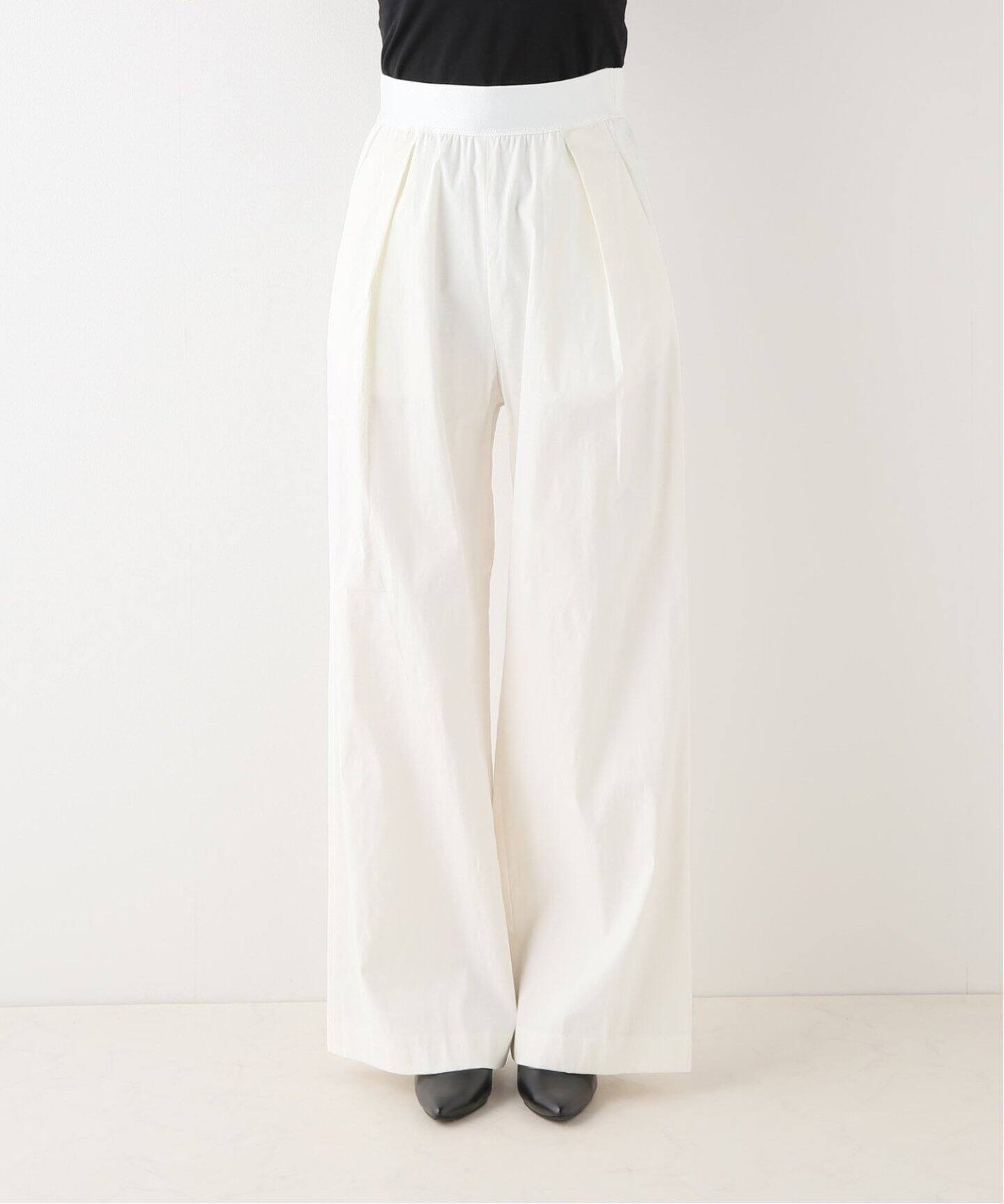 追加 Stretch twill タックパンツ（スラックス）｜MUSE de Deuxieme 