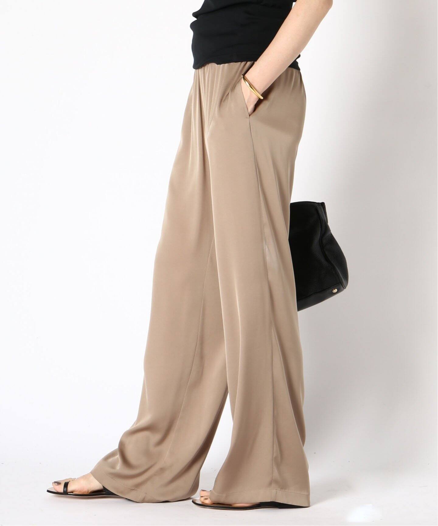 SILK SATIN EASY パンツ（その他パンツ）｜MUSE de Deuxieme Classe 