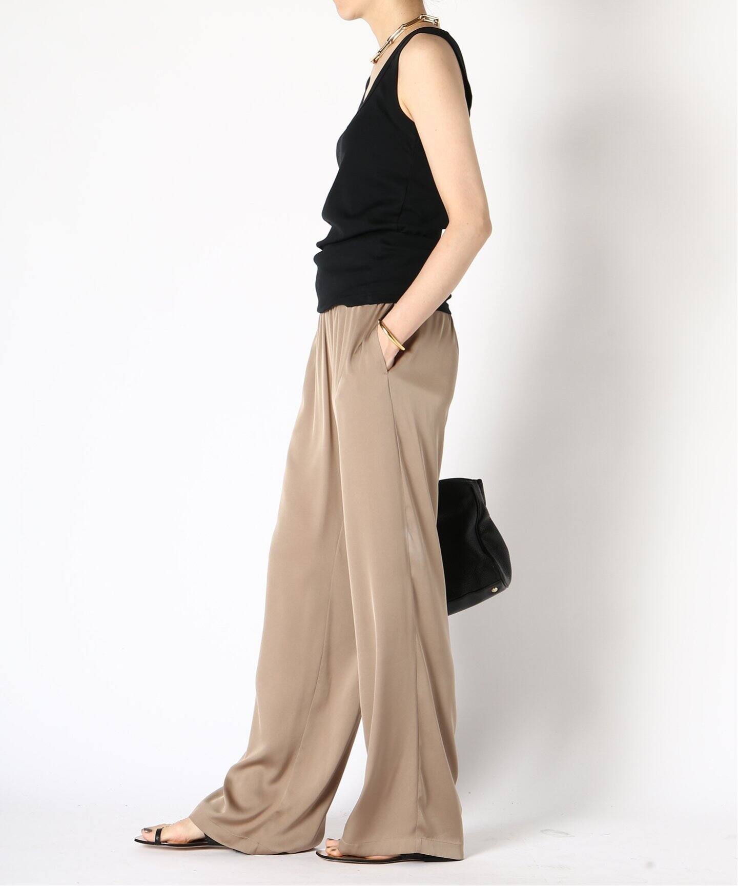 SILK SATIN EASY パンツ（その他パンツ）｜MUSE de Deuxieme Classe  