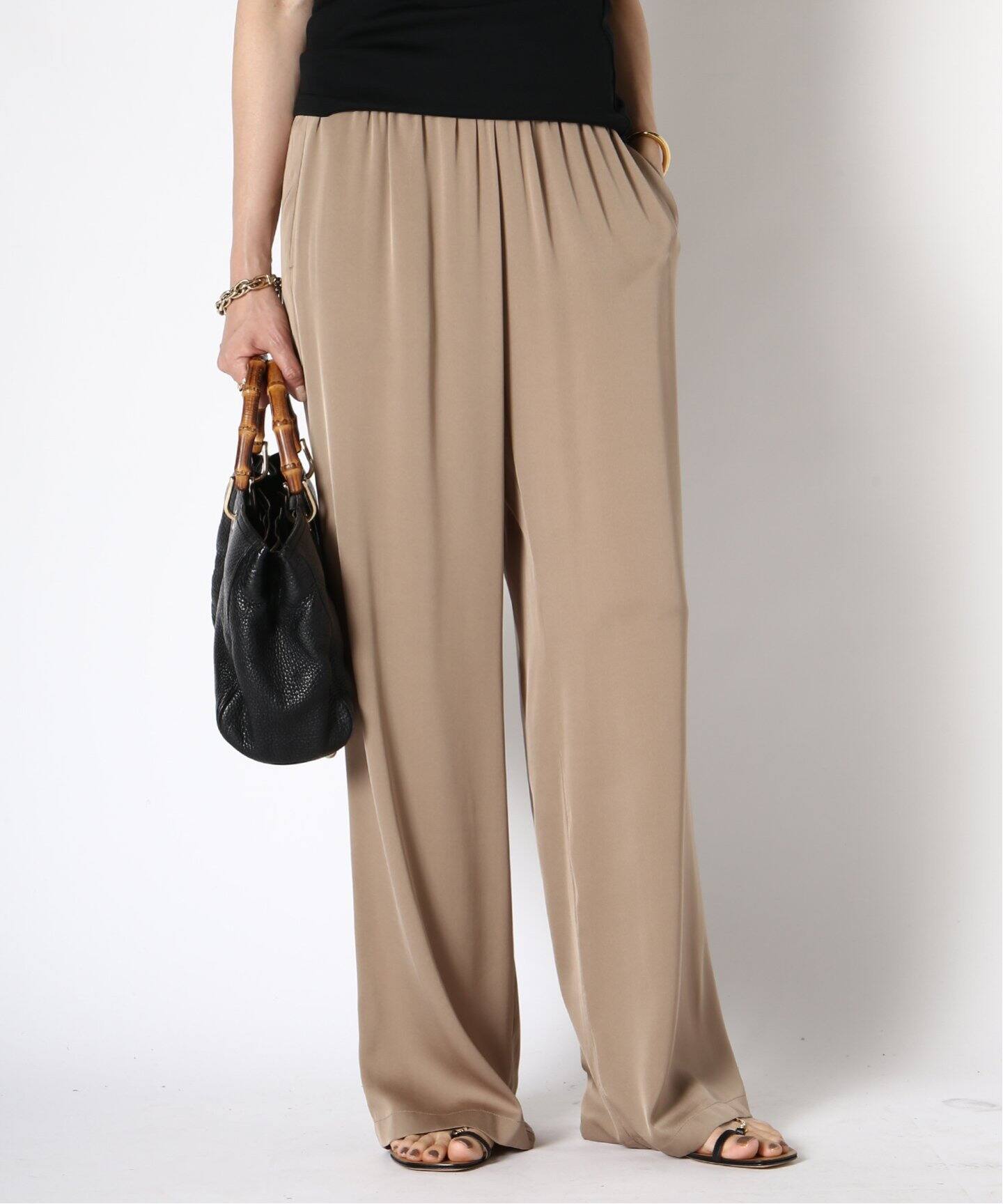 SILK SATIN EASY パンツ（その他パンツ）｜MUSE de Deuxieme  