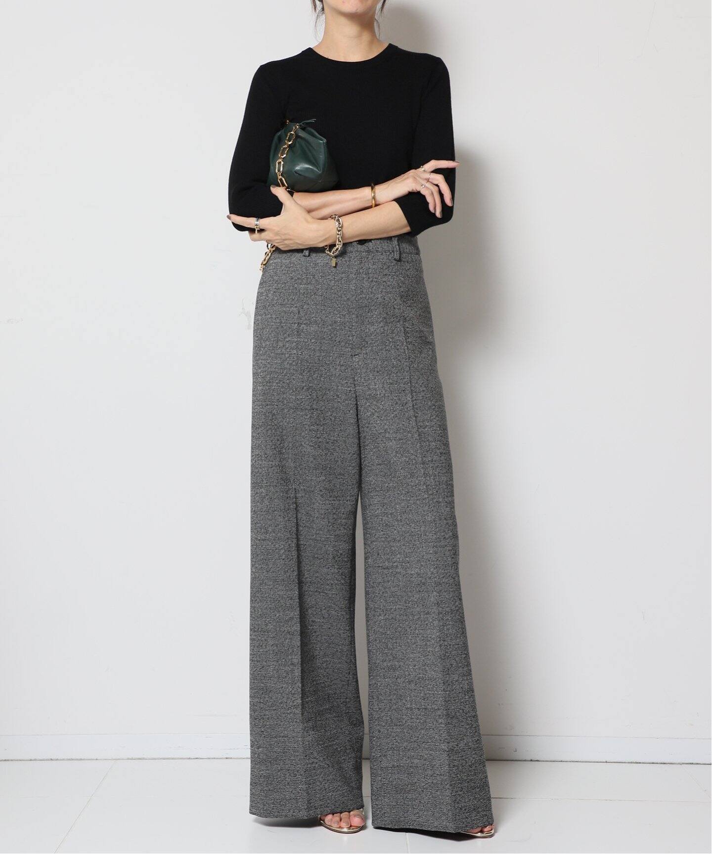 DISCO CRAPE パンツ(GRAY)（スラックス）｜MUSE de Deuxieme Classe 