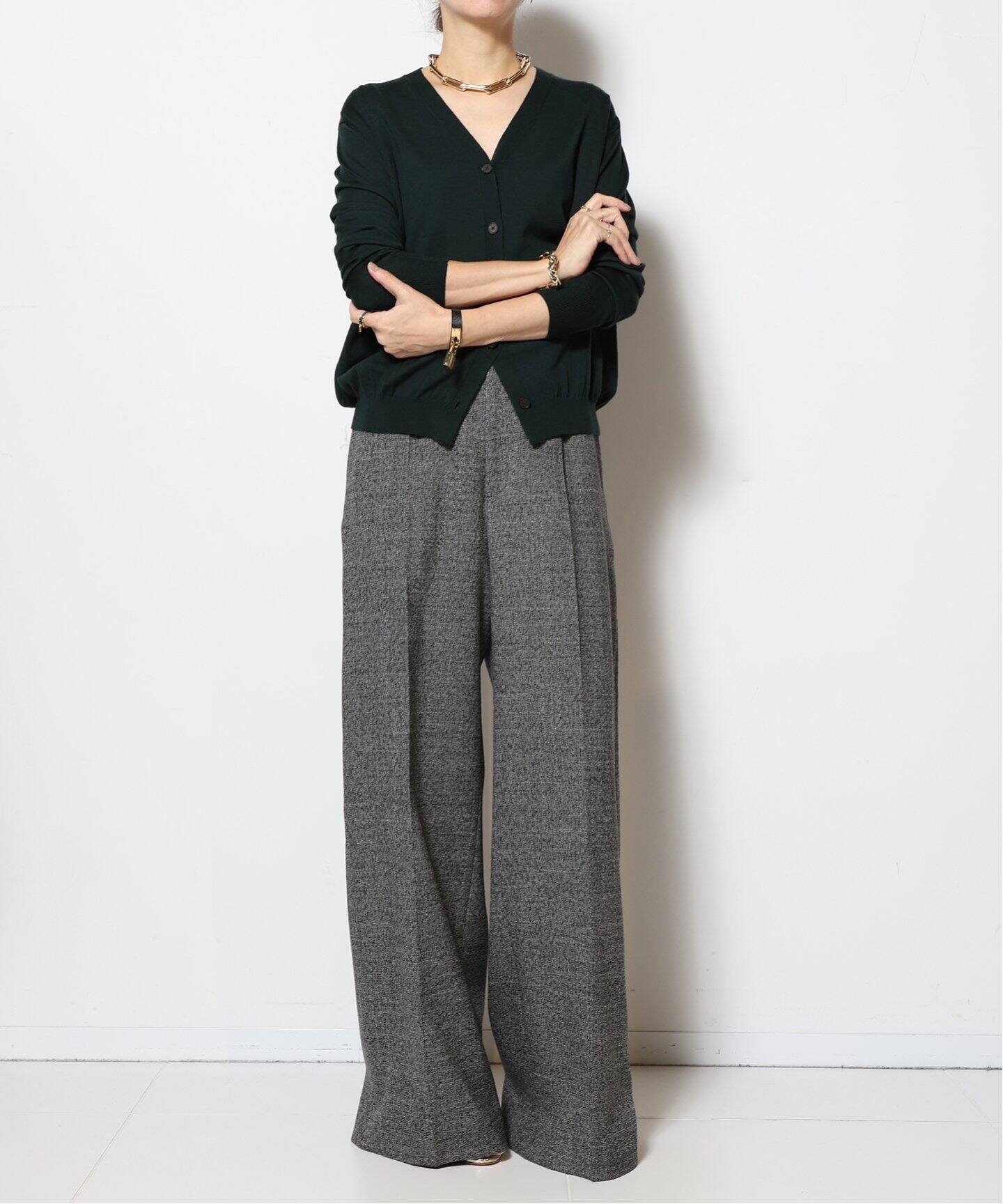 DISCO CRAPE パンツ(GRAY)（スラックス）｜MUSE de Deuxieme Classe 