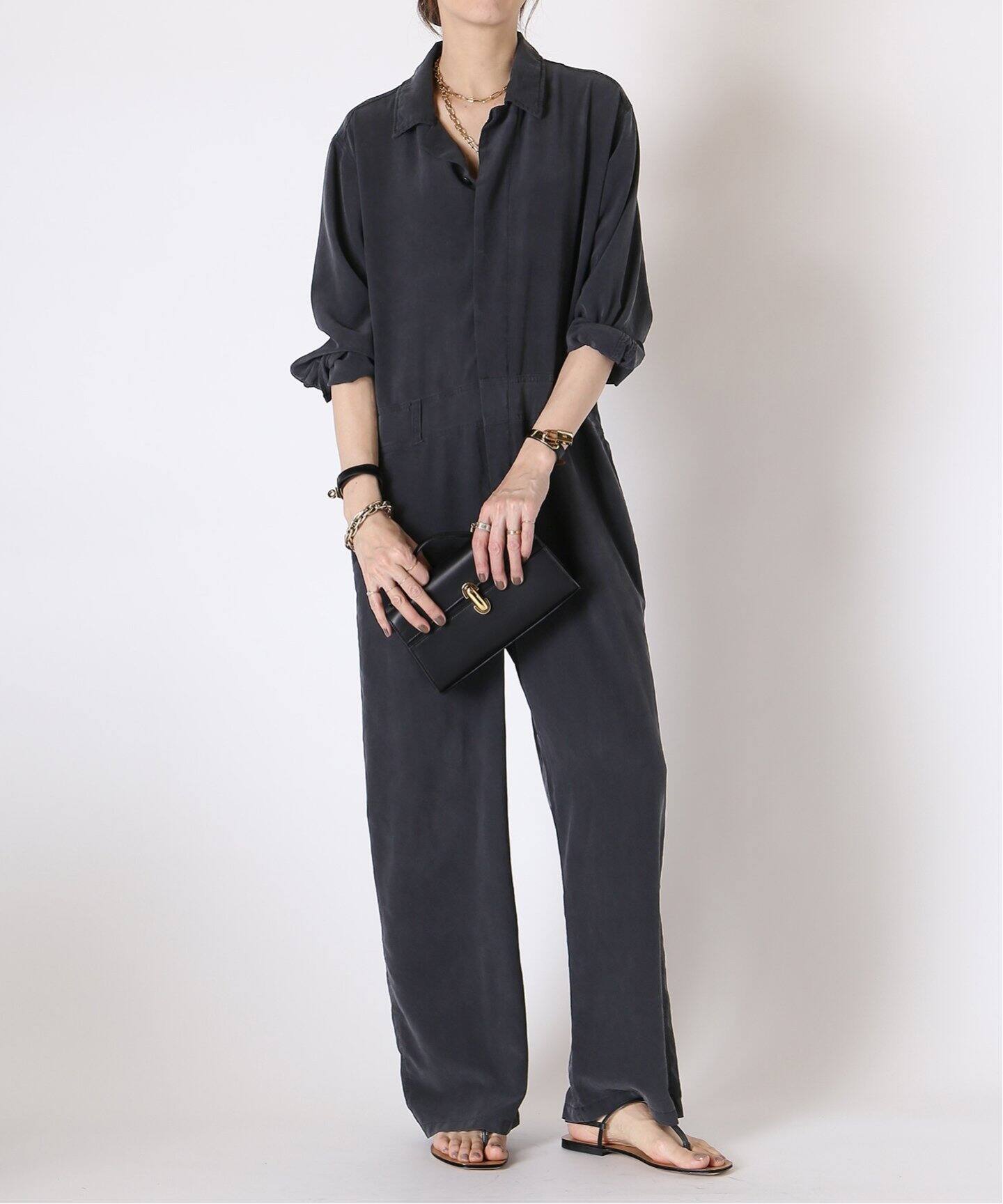 Silk Jump スーツ（つなぎ／オールインワン）｜MUSE de Deuxieme  