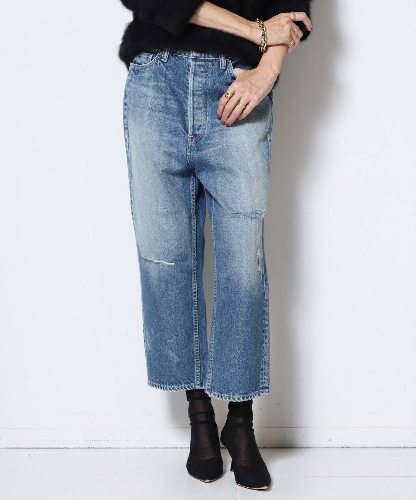 MADISONBLUE/マディソンブルー】CRASHED SAROUEL デニム（デニムパンツ  