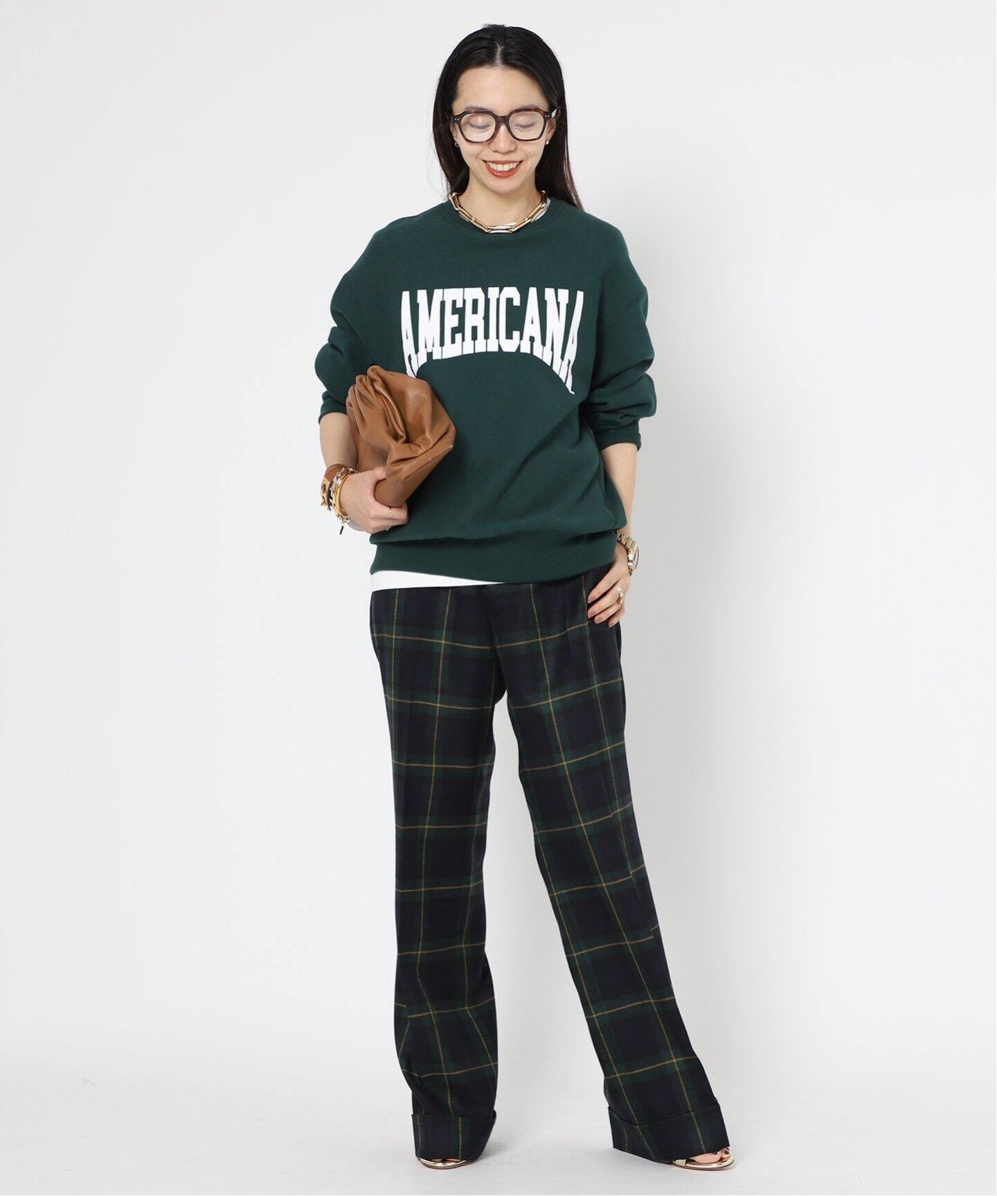 MADISONBLUE/マディソンブルー】TARTAN CHECK パンツ（スラックス 