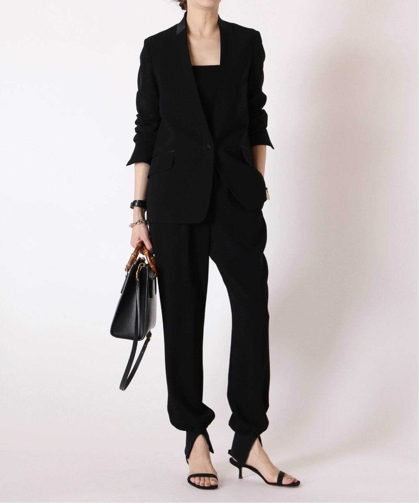 DeuxiemeClasse Col Pierrot/ジョーゼットスソリブパンツ 