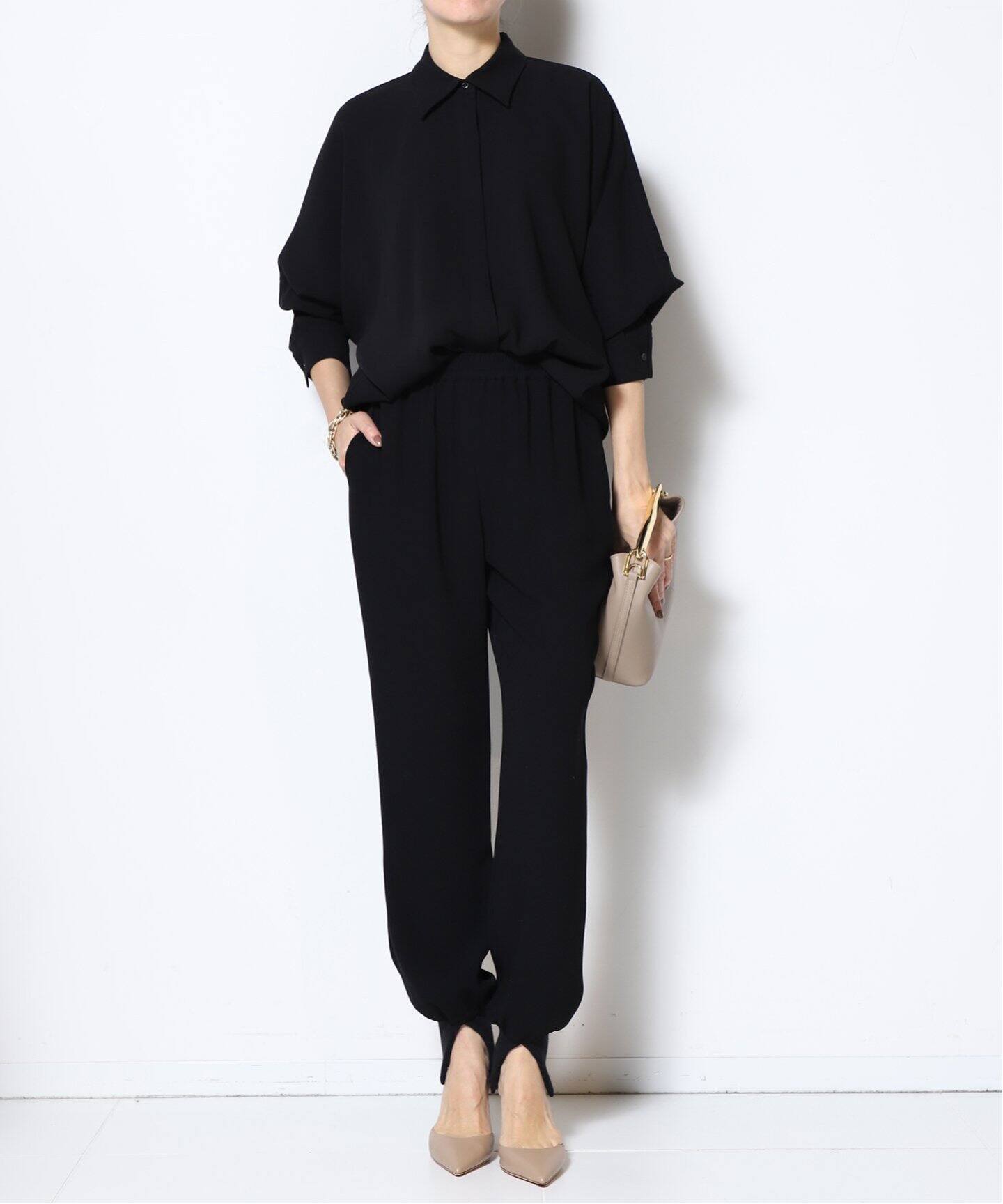 Col Pierrot/コルピエロ】スソリブパンツ(BLACK)（その他パンツ  