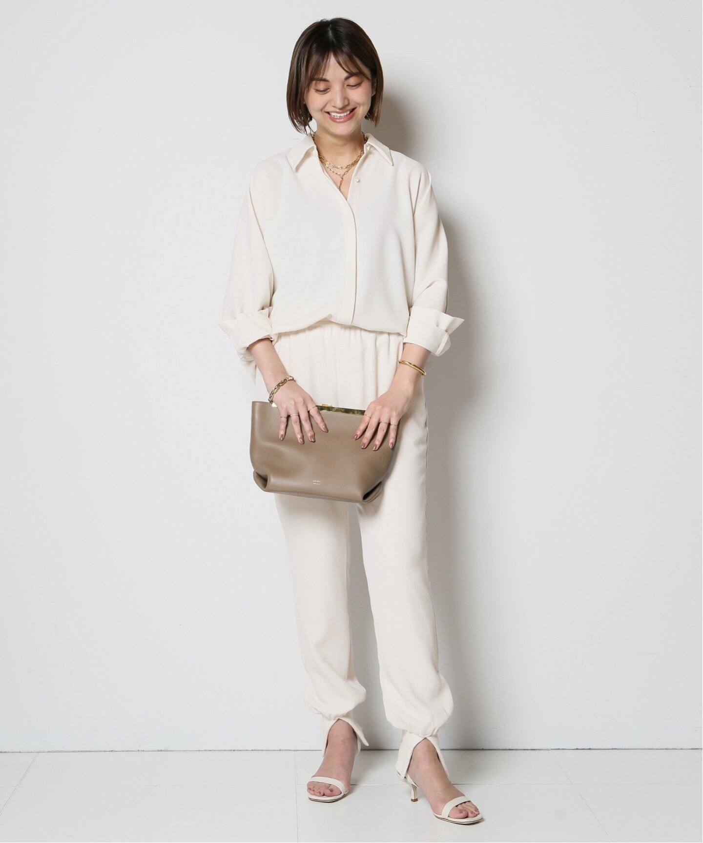 Col Pierrot/コルピエロ】スソリブ パンツ(WHITE)（その他パンツ  