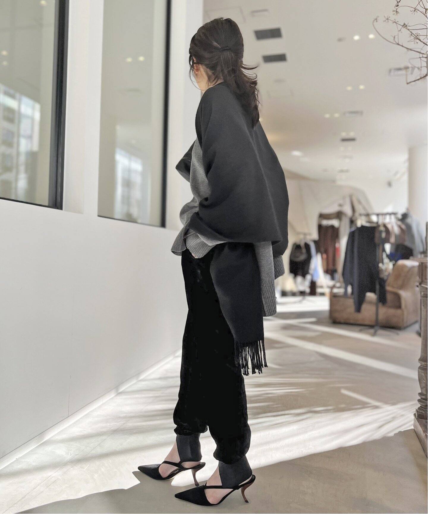 Velor Rib Pants（スラックス）｜L