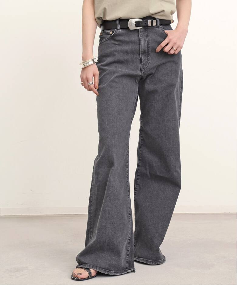 GOOD GRIEF!/グッドグリーフ】Damaged Hem Wide Leg Denim（デニム 
