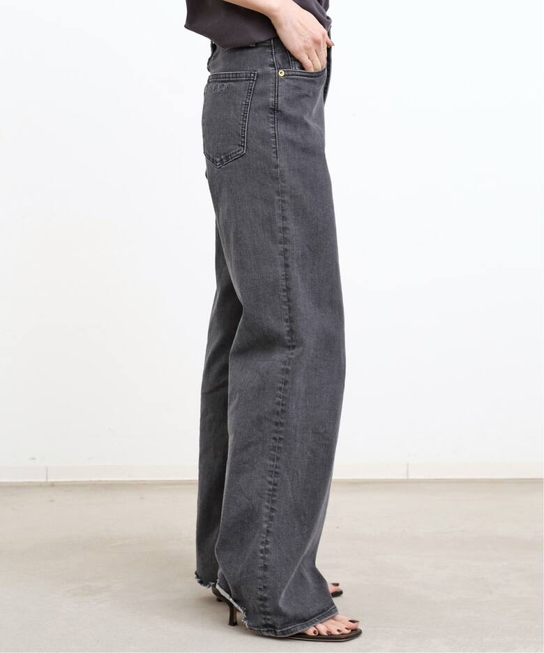 GOOD GRIEF!/グッドグリーフ】Damaged Hem Wide Leg Denim（デニム 