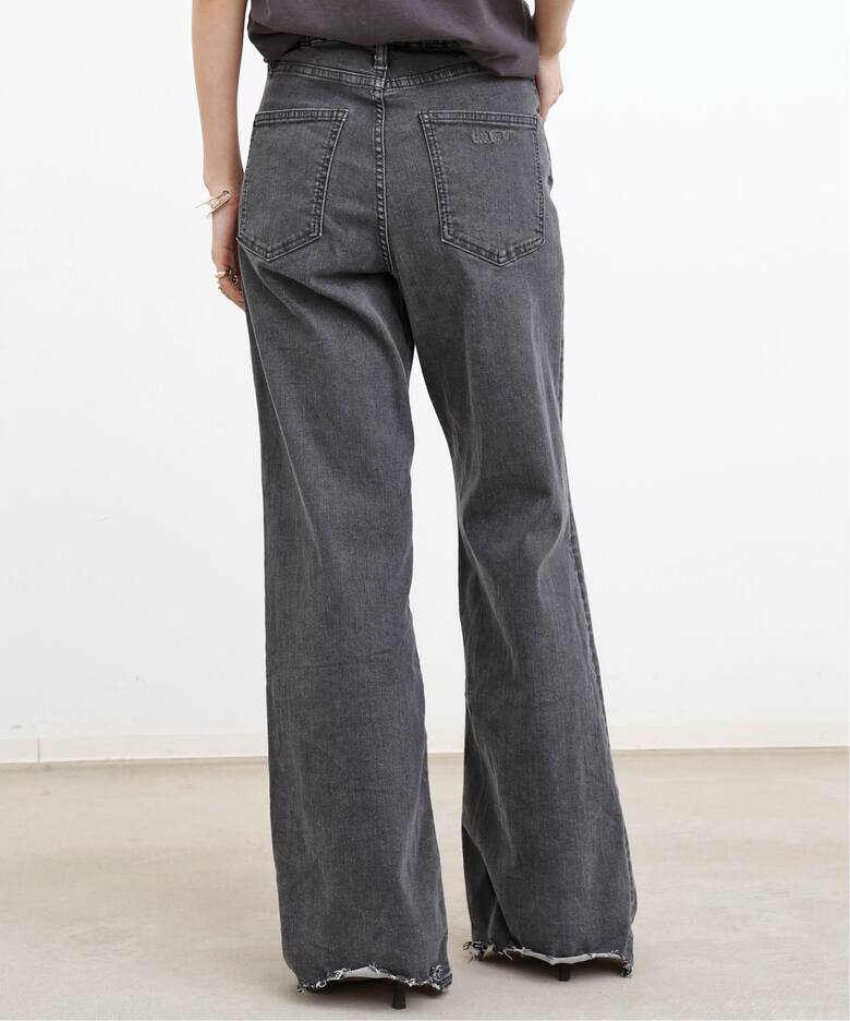 GOOD GRIEF!/グッドグリーフ】Damaged Hem Wide Leg Denim（デニム 
