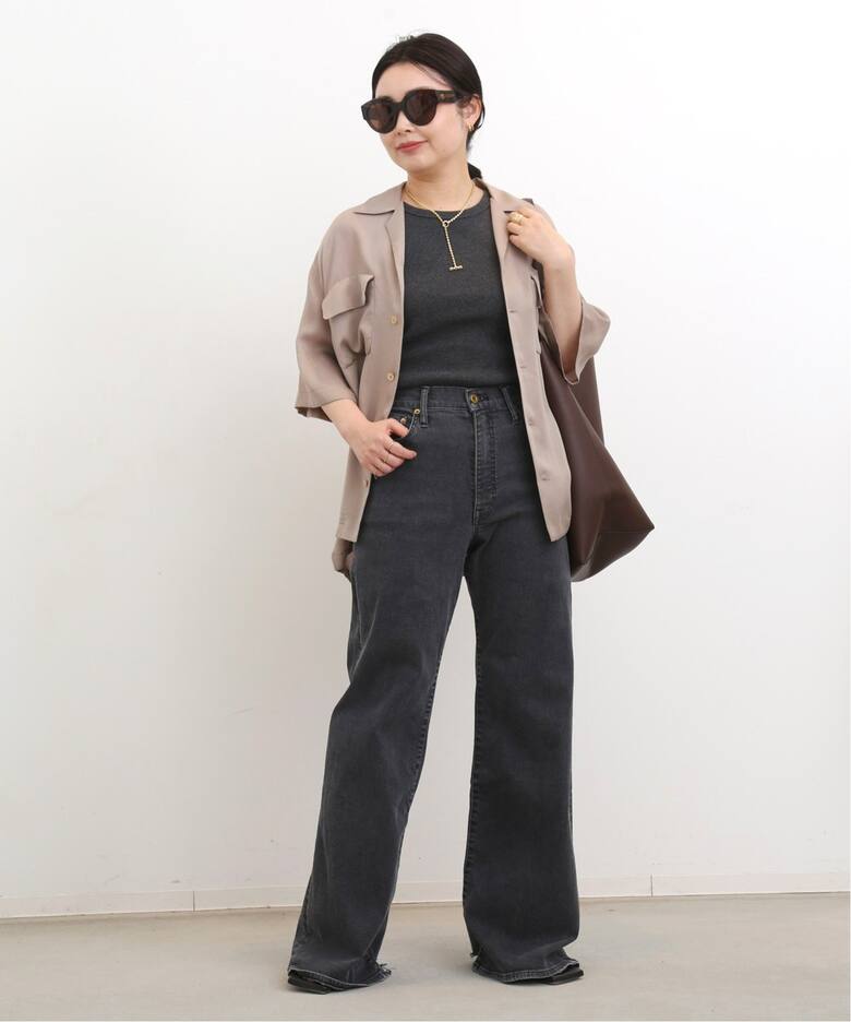 GOOD GRIEF!/グッドグリーフ】Damaged Hem Wide Leg Denim（デニム  