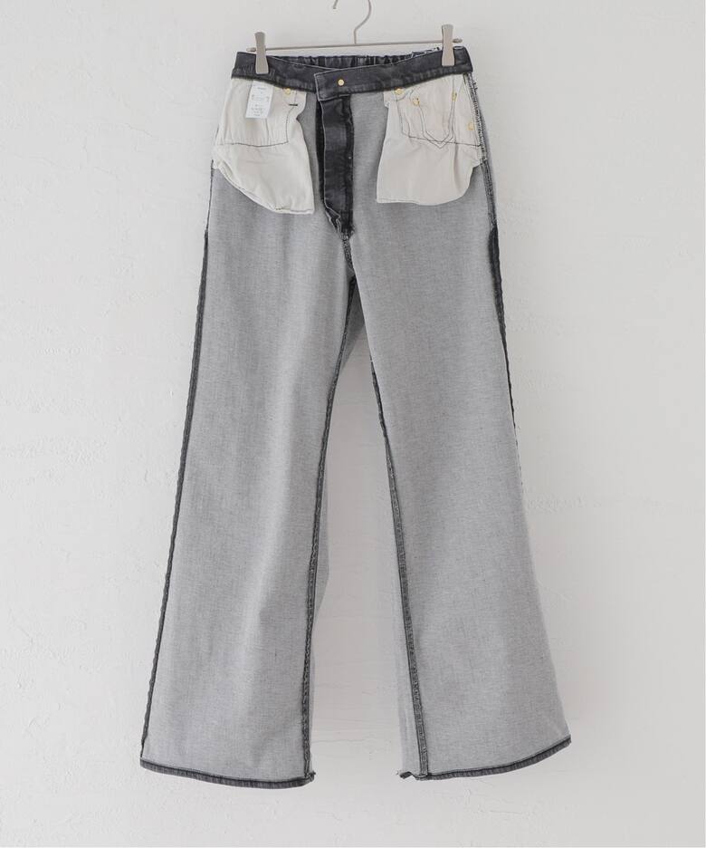 GOOD GRIEF!/グッドグリーフ】Damaged Hem Wide Leg Denim（デニム 
