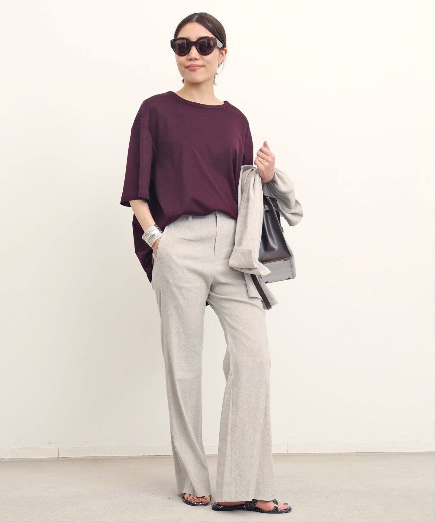 Stretch Linen Pants（スラックス）｜L