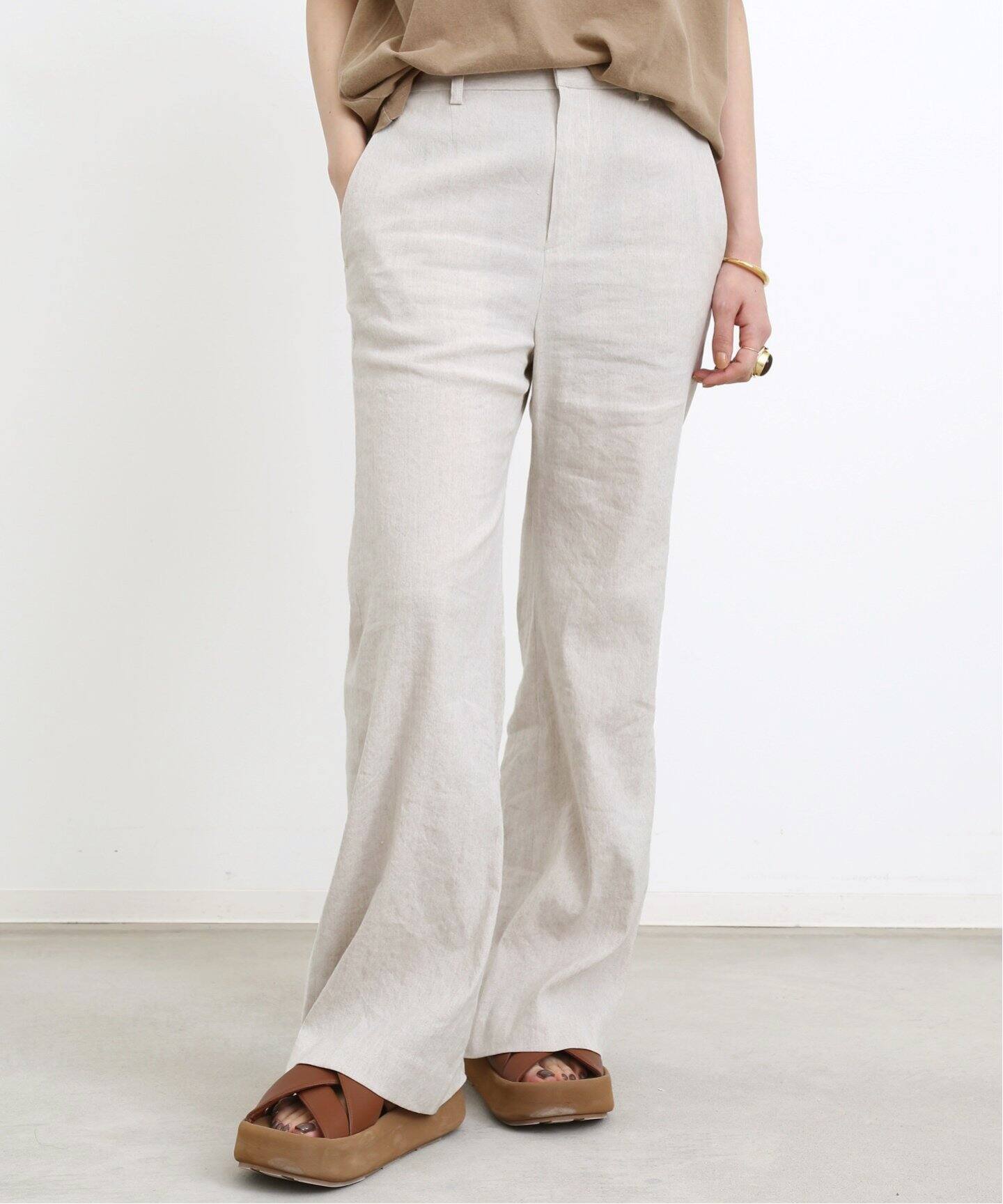 Stretch Linen Pants（スラックス）｜L