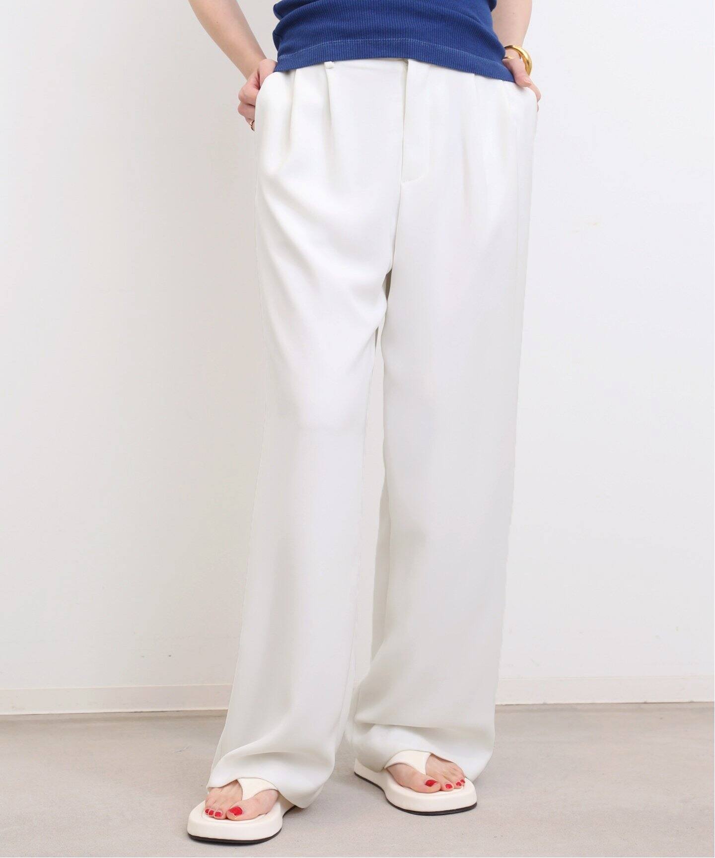 Low Rise Tuck Wide Pants（その他パンツ）｜L