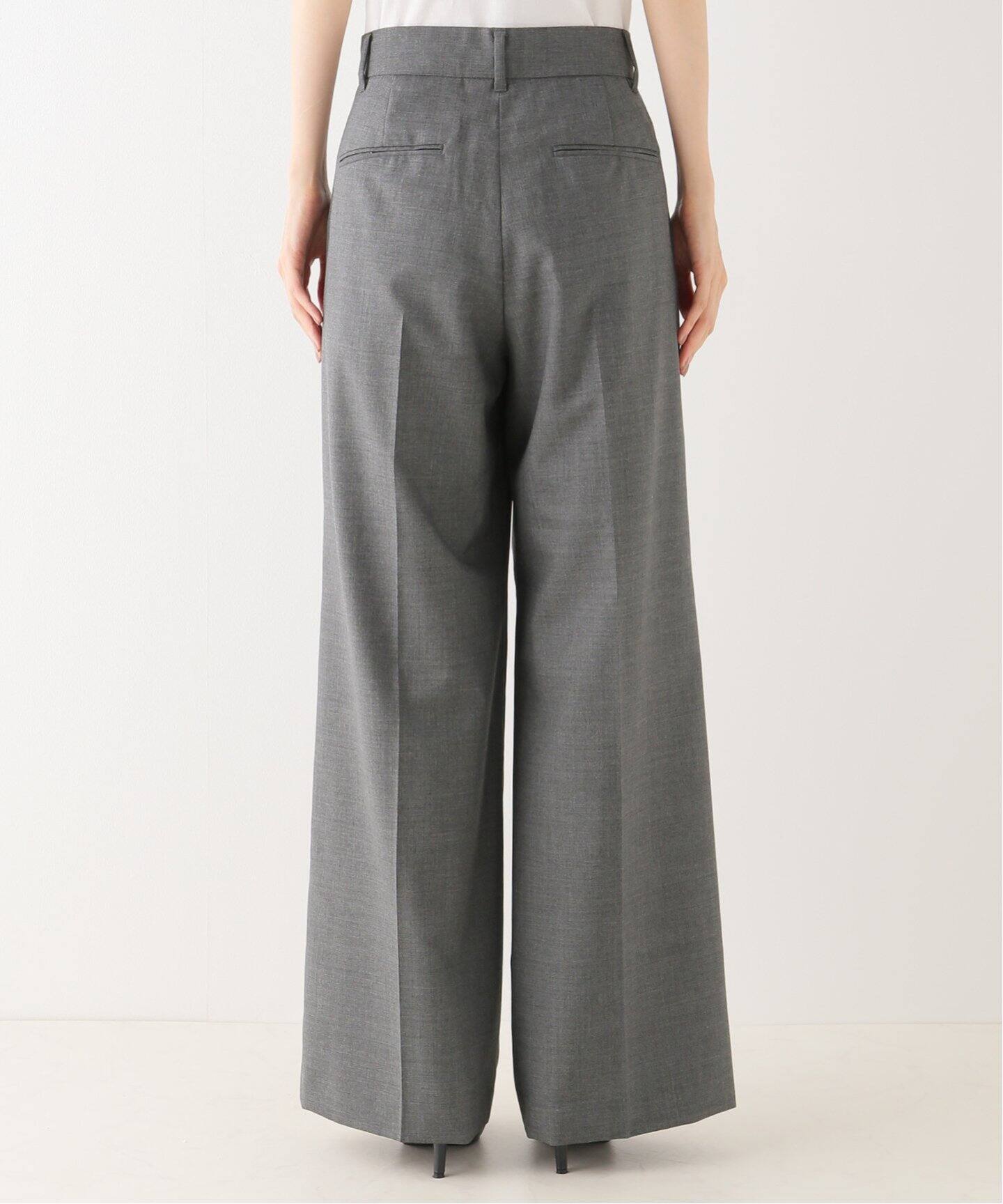ウールトロタックワイドパンツ（スラックス）｜L 