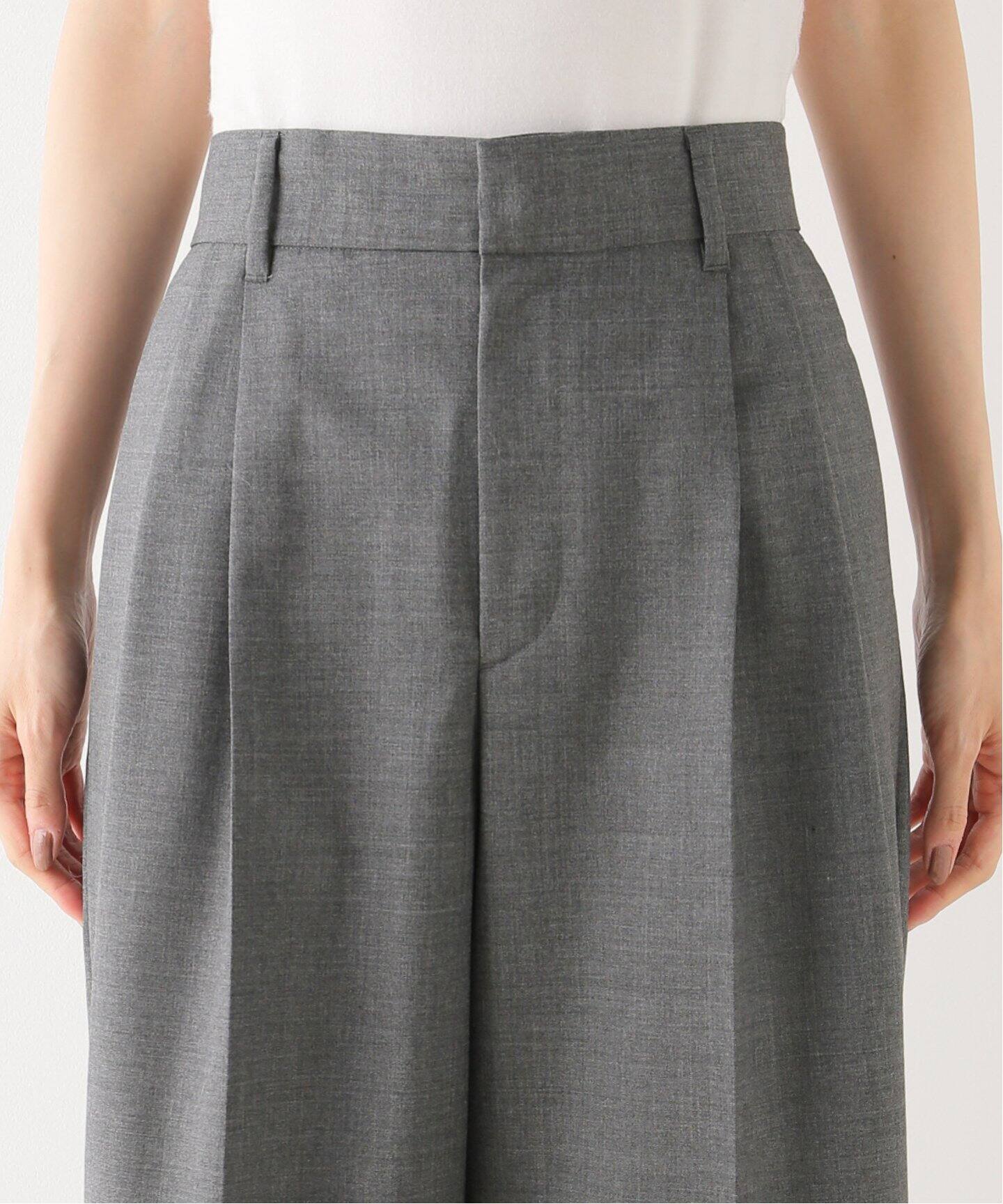 ウールトロタックワイドパンツ（スラックス）｜L 