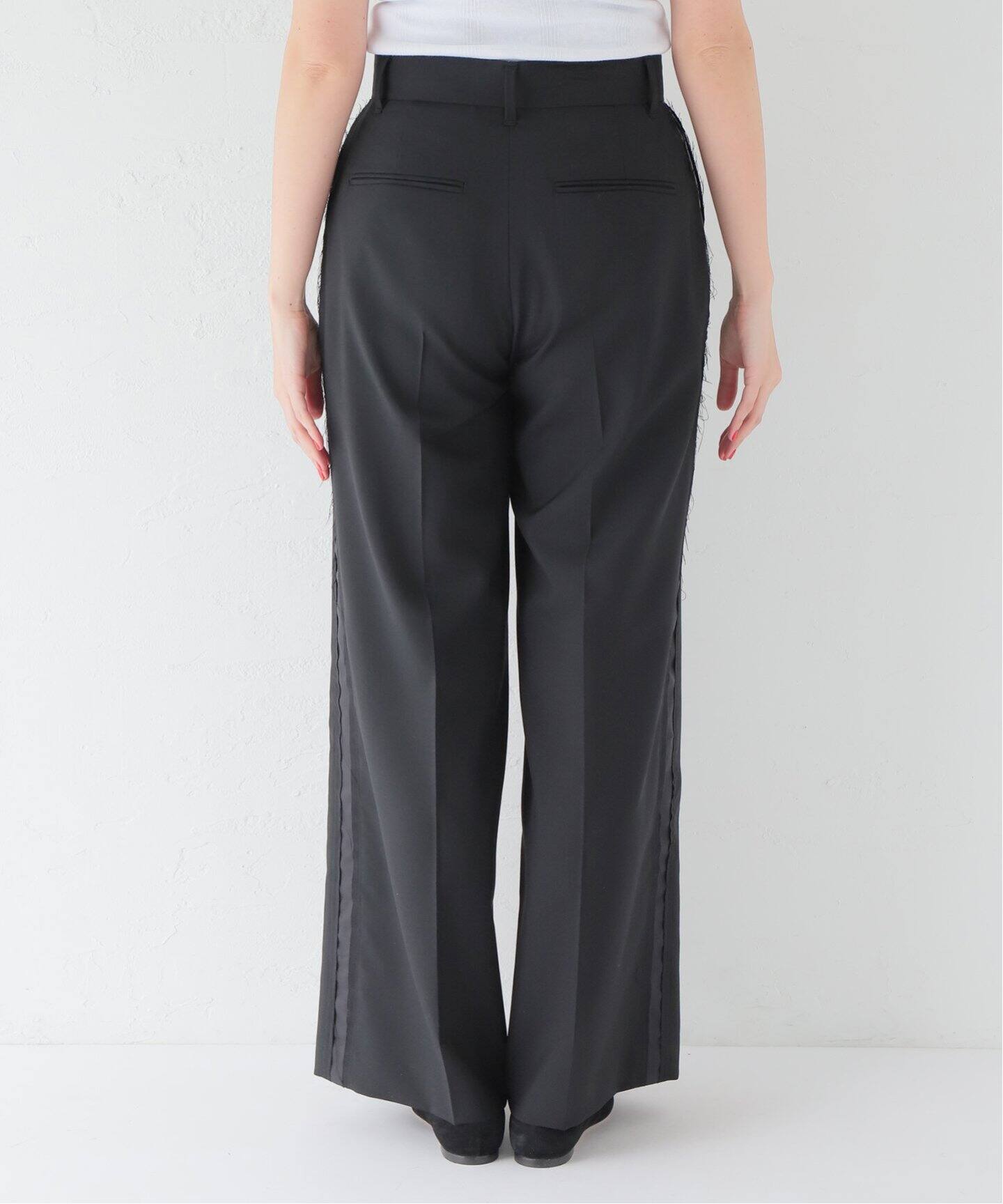 Side Line Tuck Wide Pants（スラックス）｜L 