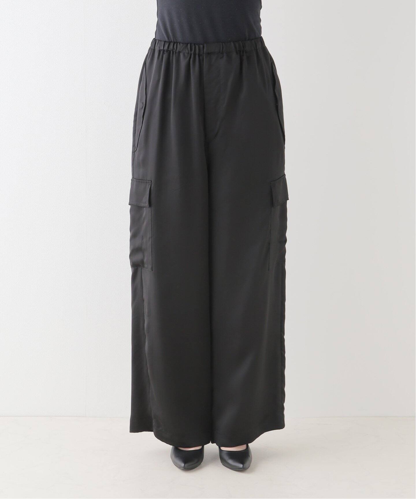 Drape Satin Cargo Pants（カーゴパンツ）｜L