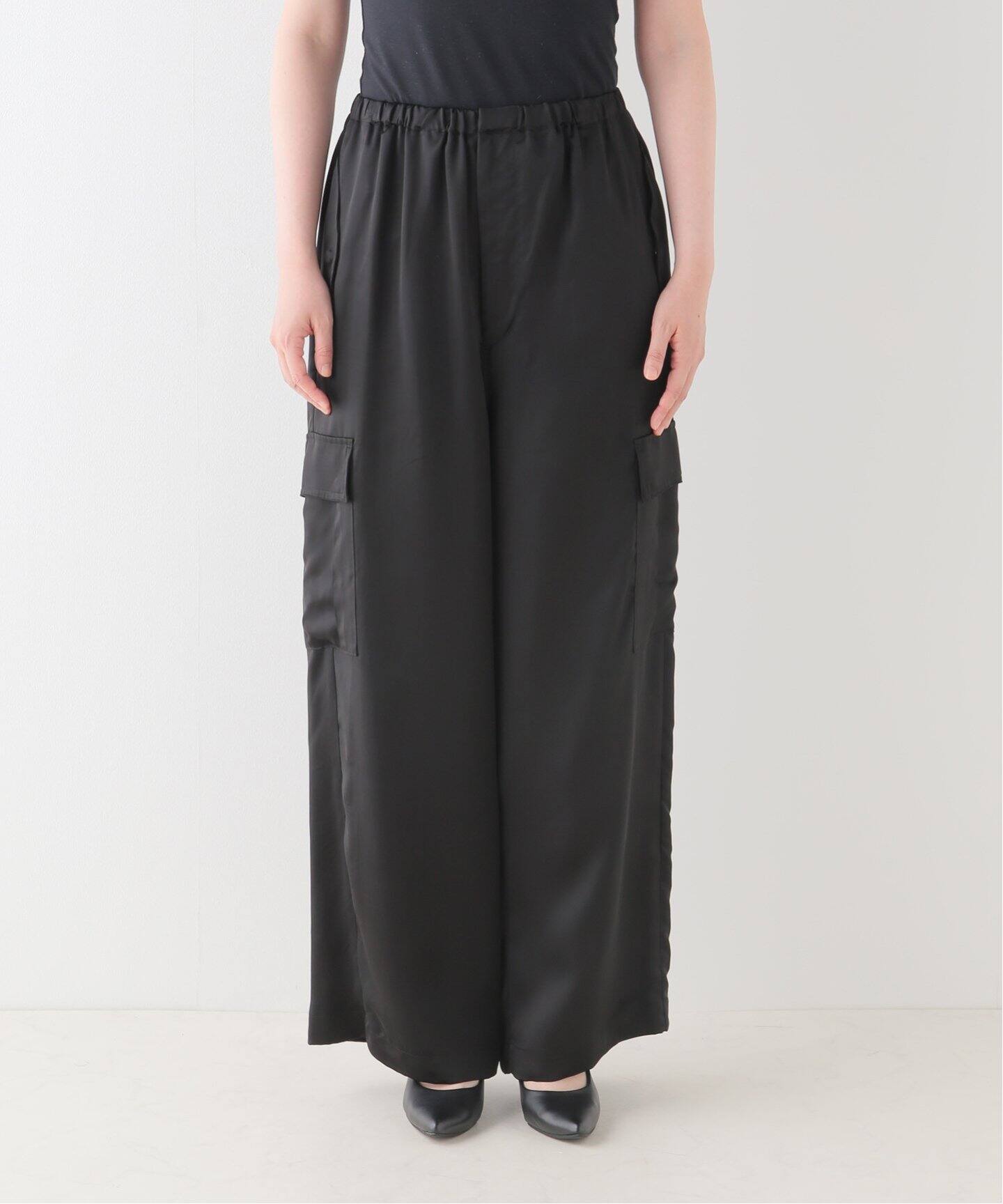 Drape Satin Cargo Pants（カーゴパンツ）｜L