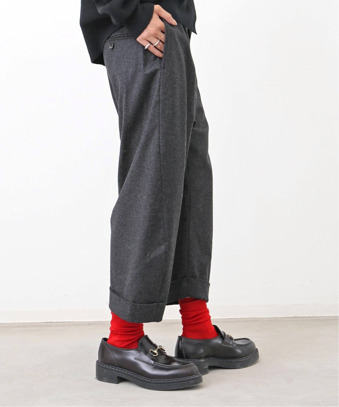 FLANNEL CURVY PANTS（その他パンツ）｜L