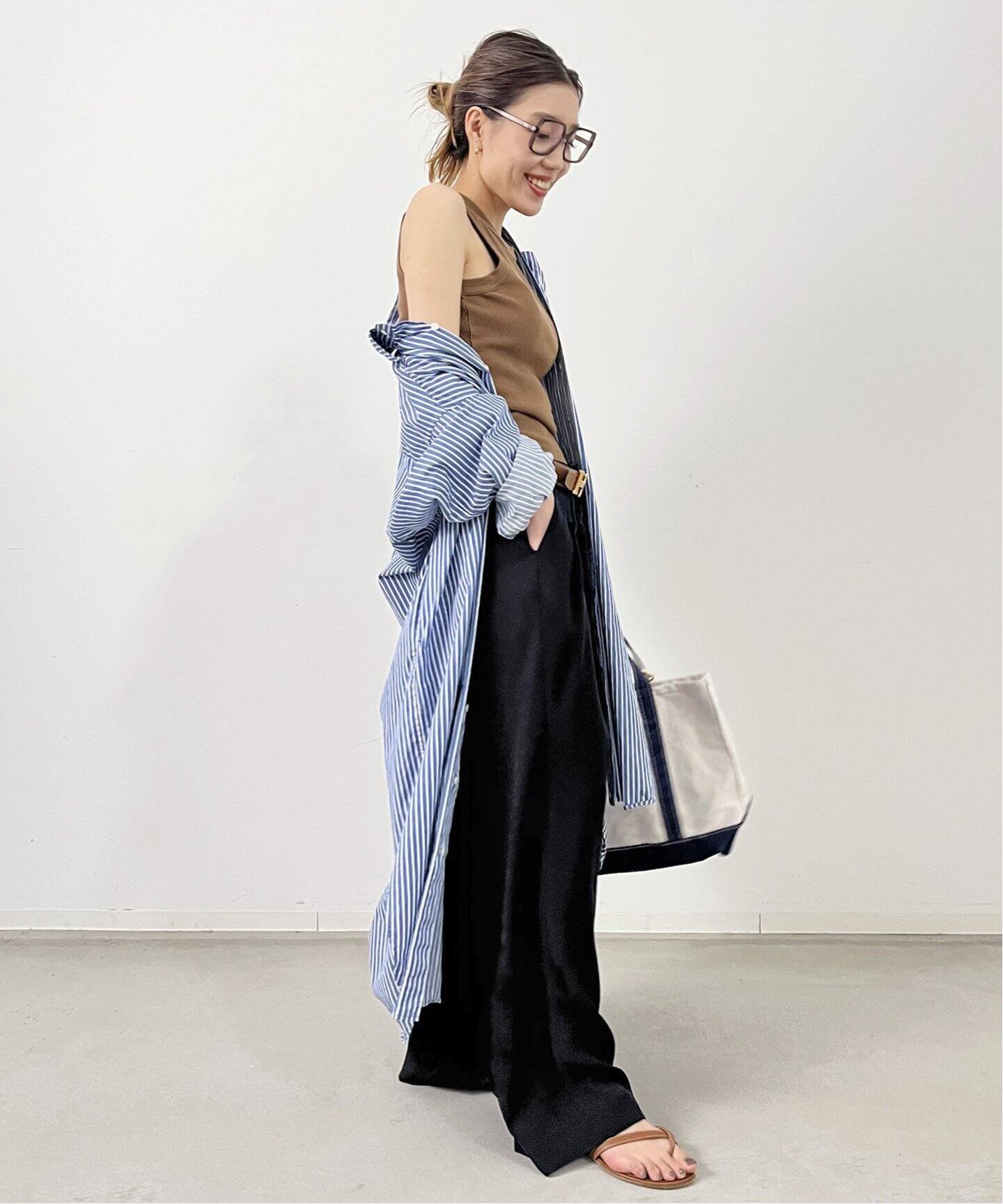 Lowrise Tuck Wide Pants（スラックス）｜L 