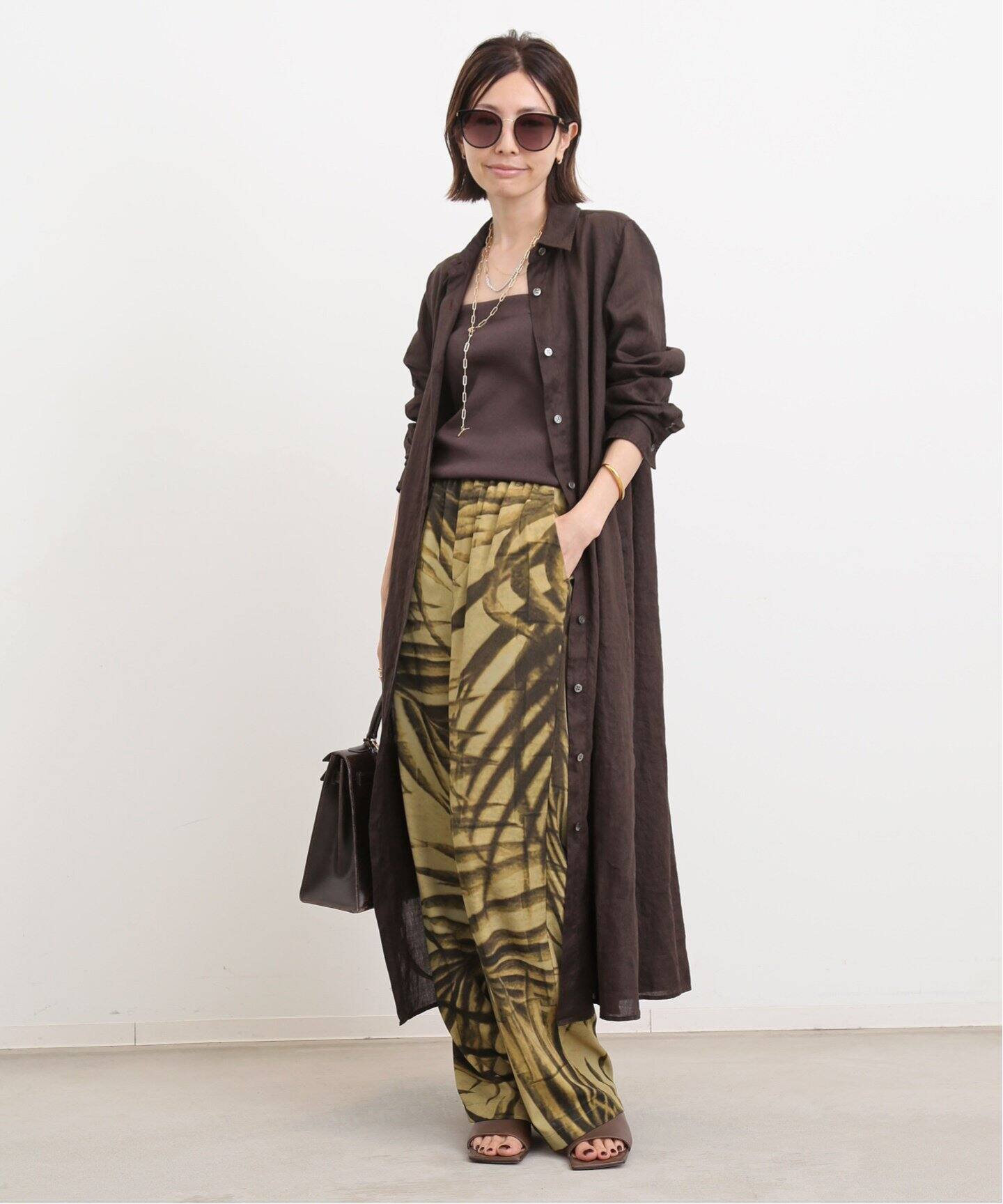 Leaf Print Pants（その他パンツ）｜L