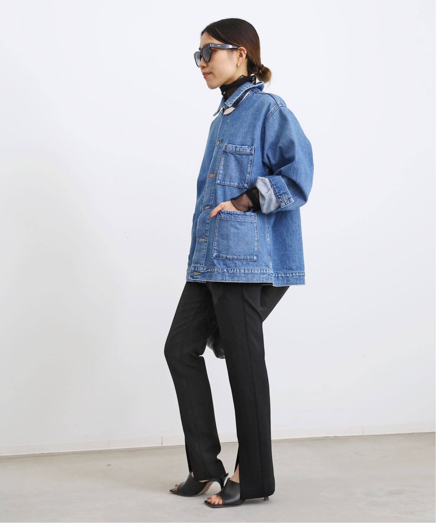 Col Pierrot /コル ピエロ】Strech Slit Pants（スラックス）｜L 