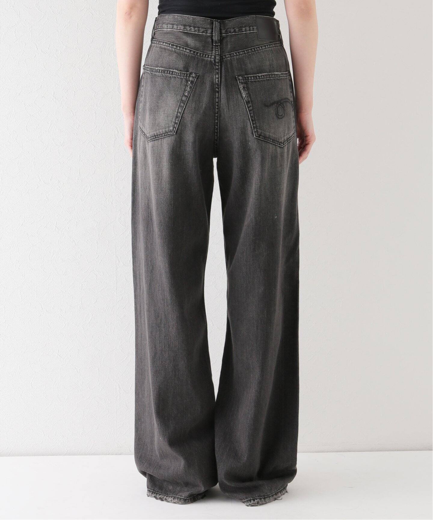 R13/アールサーティーン】DAMON PLEATED WIDE DENIM（デニムパンツ 