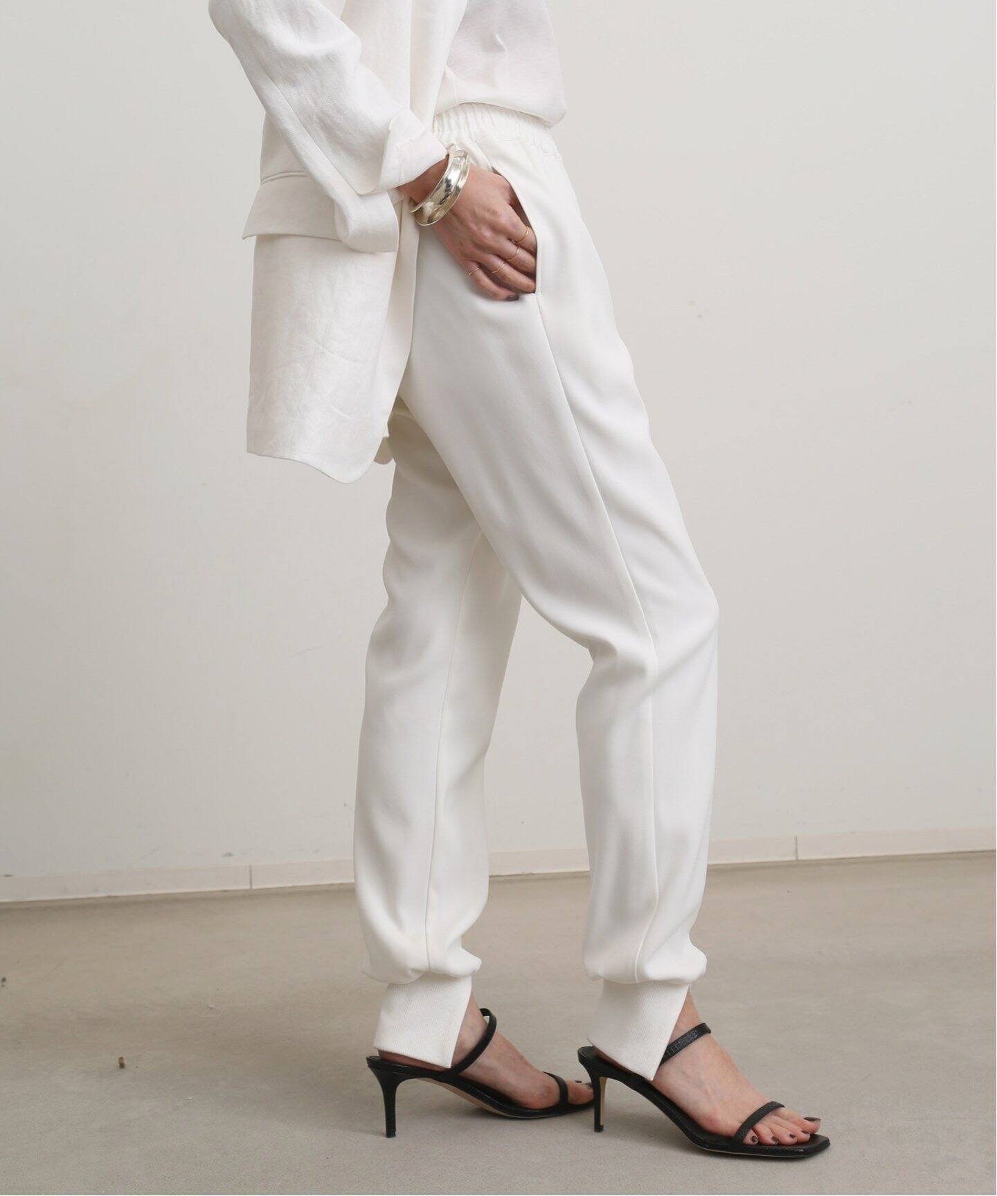 Col Pierrot /コル ピエロ】Rib Pants(WHITE)（その他パンツ）｜L  