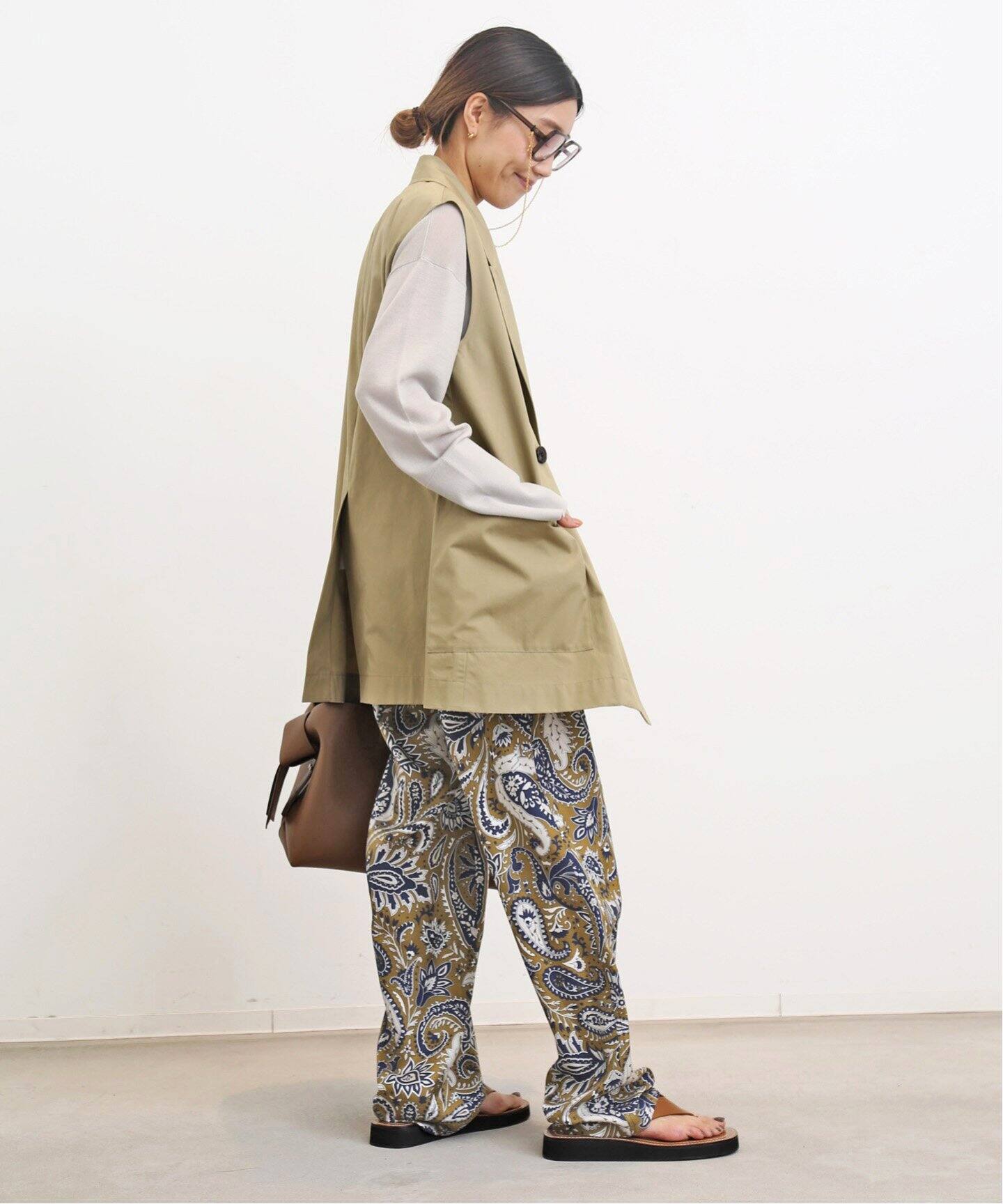 BANANATIME / バナナタイム】EASY PANT (JUMBO PAISLEY)（スラックス  