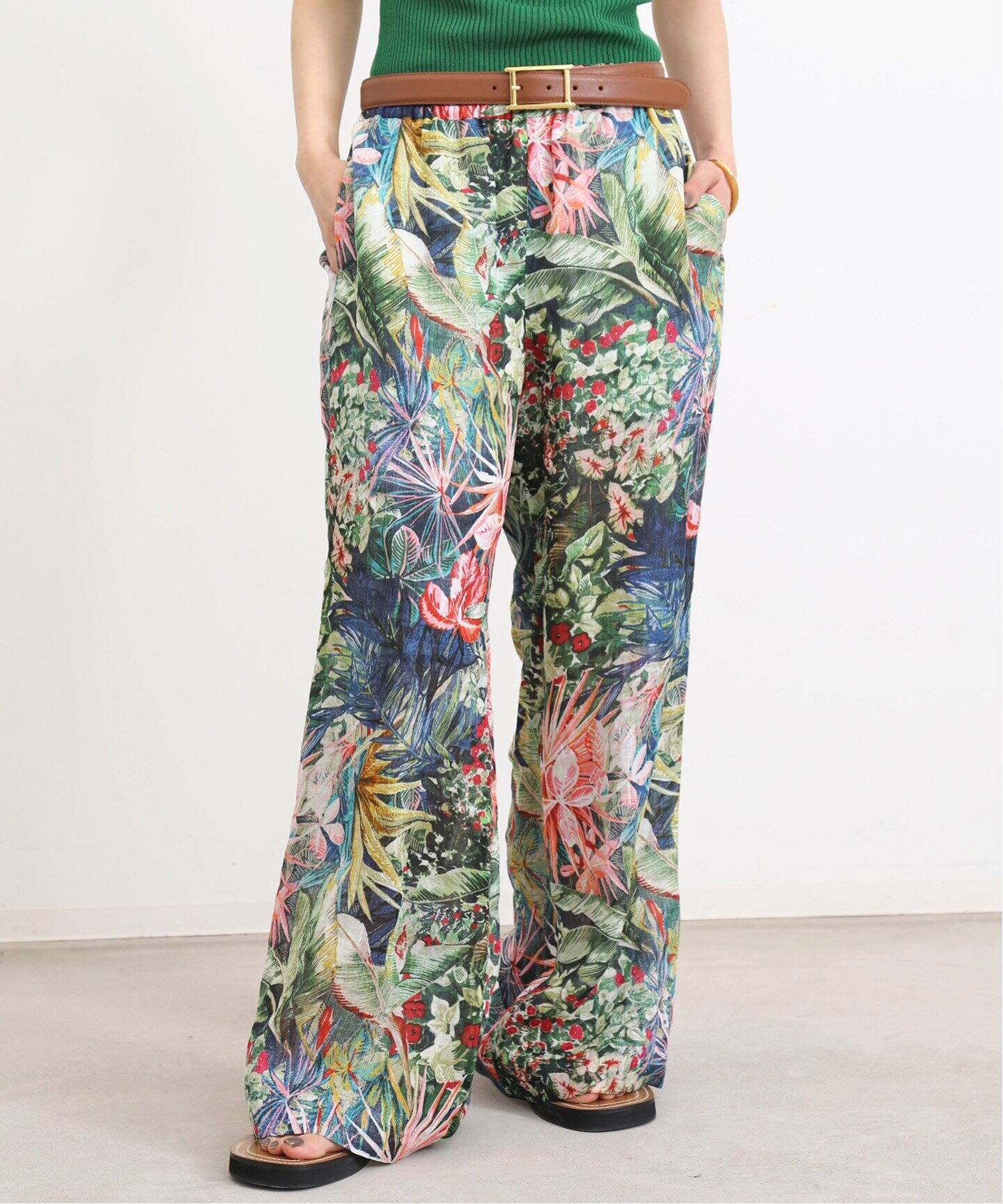 COUTURE D`ADAM/クチュールドアダム】Botanical Pattern Ramie Easy