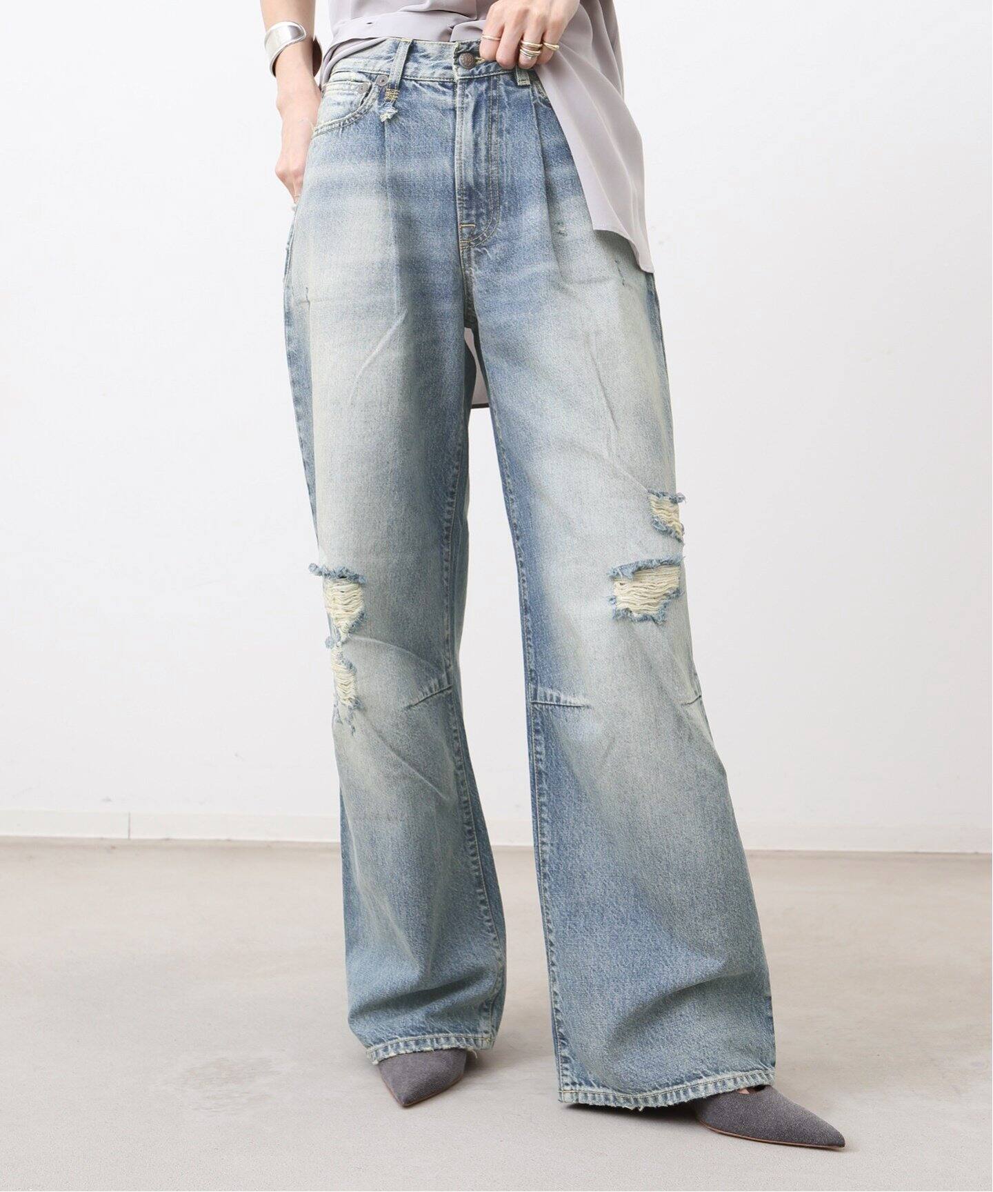 R13/アールサーティーン】 WAYNE ARTICULATED KNEE JEAN（デニムパンツ 