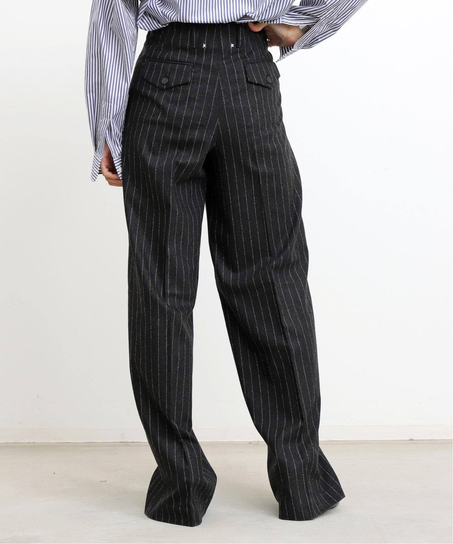 GOLDEN GOOSE/ゴールデン グース】 PINSTRIPE PANTS（スラックス）｜L 