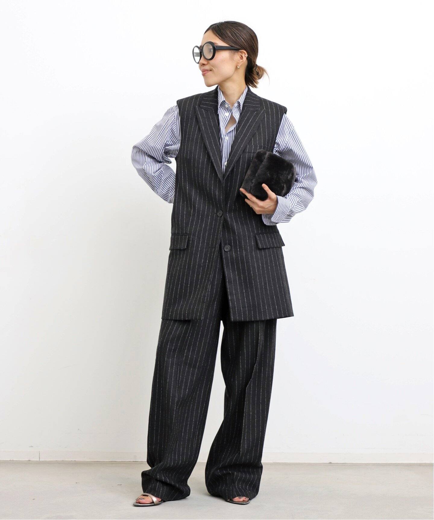 GOLDEN GOOSE/ゴールデン グース】 PINSTRIPE PANTS（スラックス）｜L 