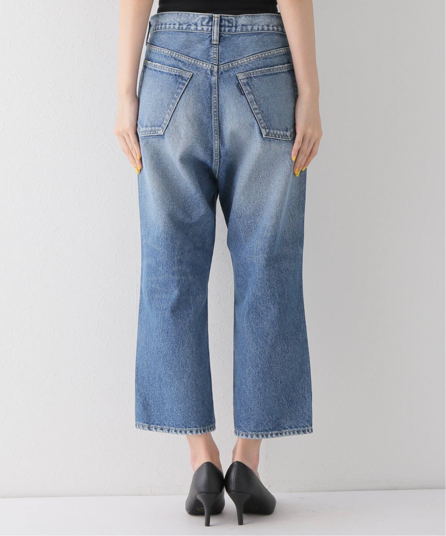 MADISONBLUE/マディソンブルー】CRASHED SAROUEL PANTS DENIM（デニム 