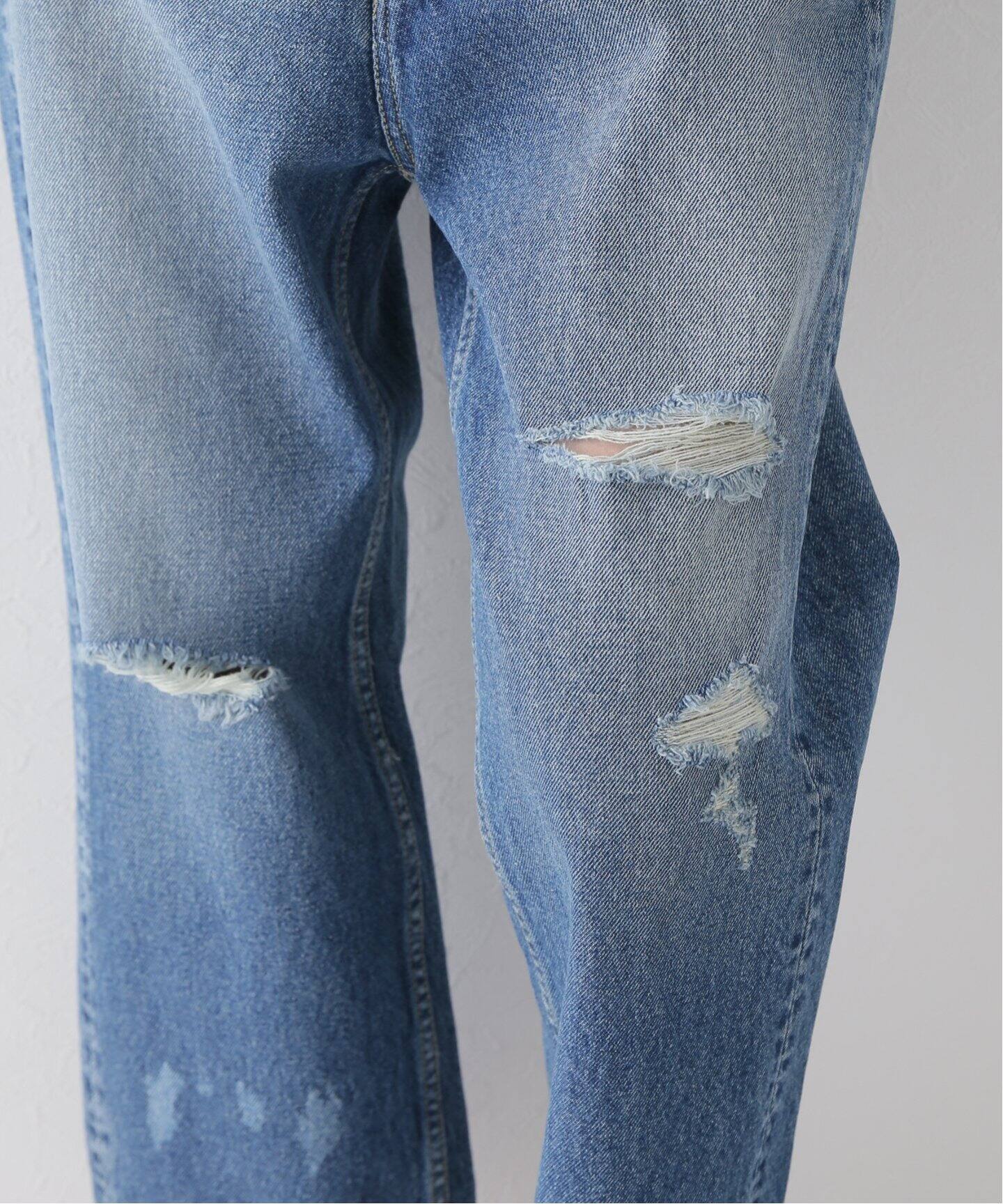 MADISONBLUE/マディソンブルー】CRASHED SAROUEL PANTS DENIM（デニム 