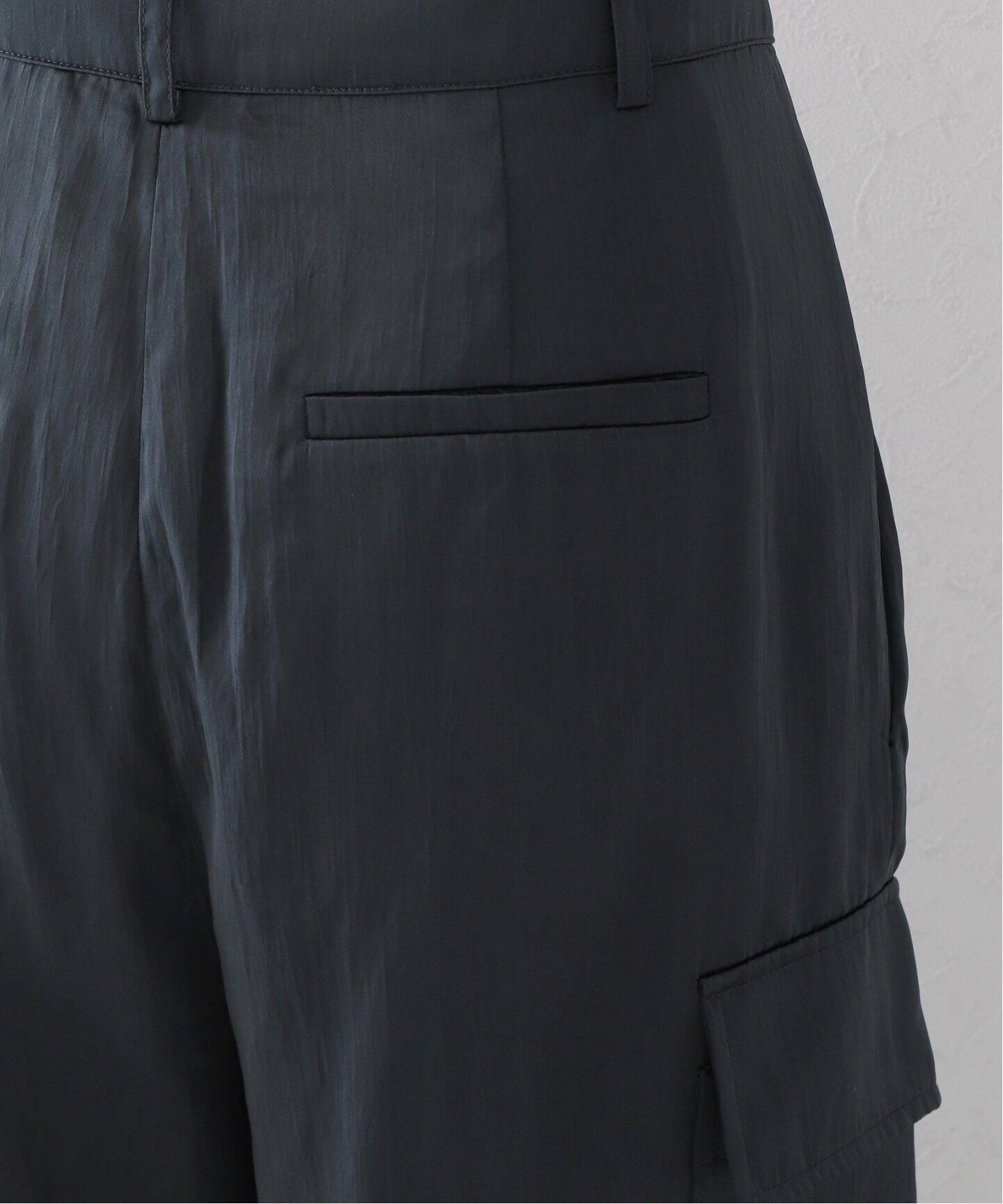 TIBI/ティビ】SHINY NYLON PLEATED STELLA CARGO PANTS（カーゴパンツ 
