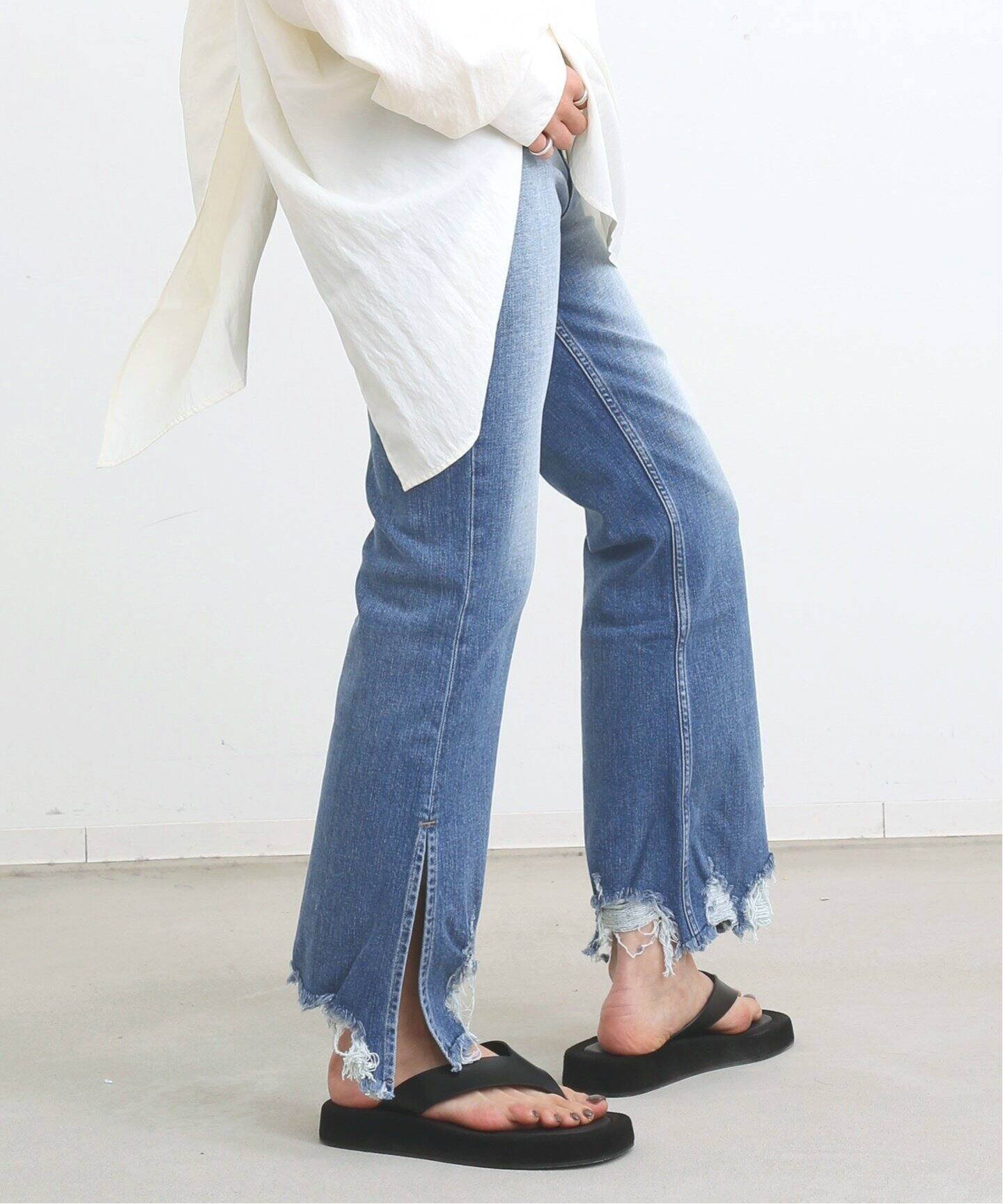 3×1/スリーバイワン】EMPIRE CROP FLARE DENIM（デニムパンツ 