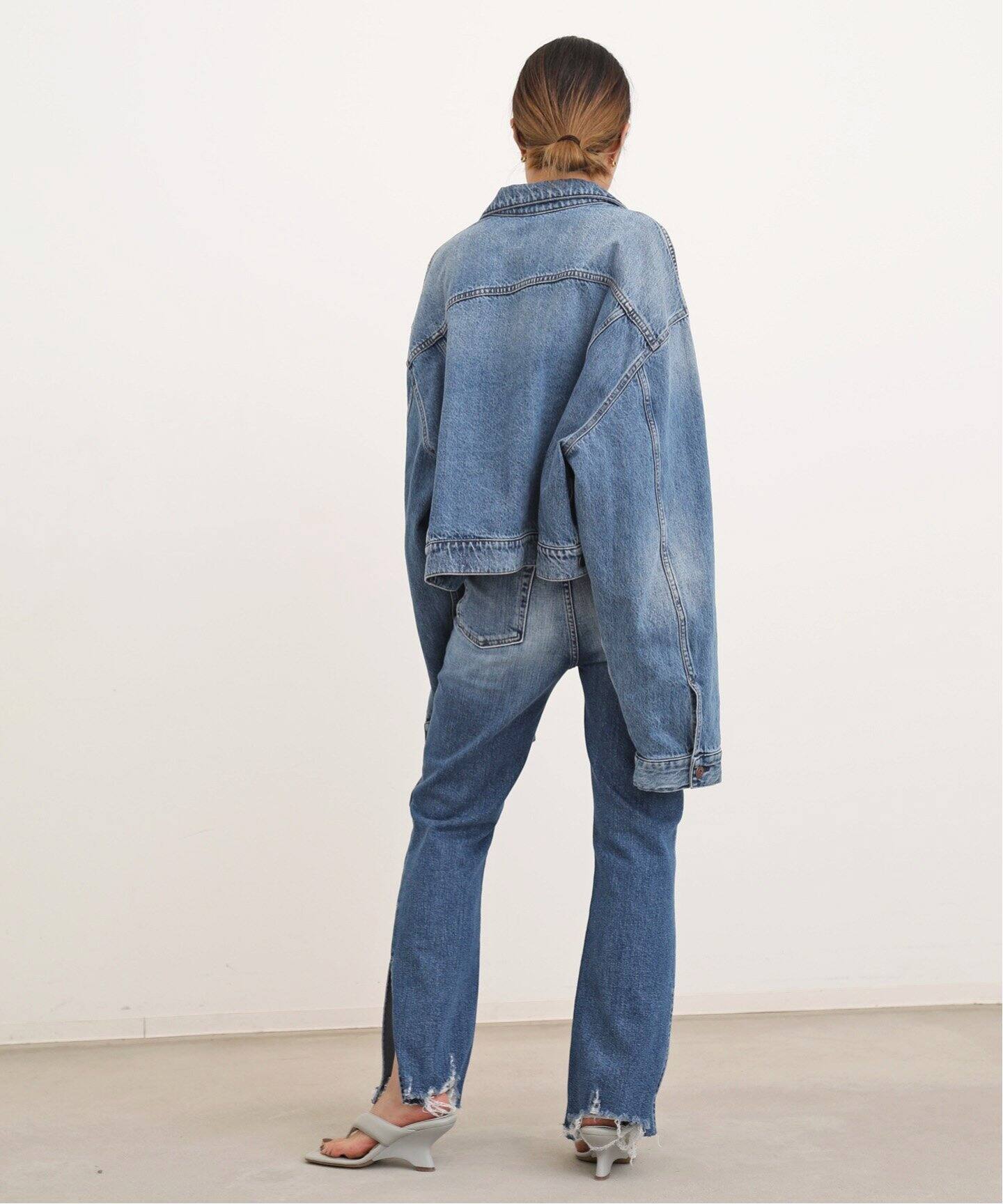3×1/スリーバイワン】EMPIRE CROP FLARE DENIM（デニムパンツ 